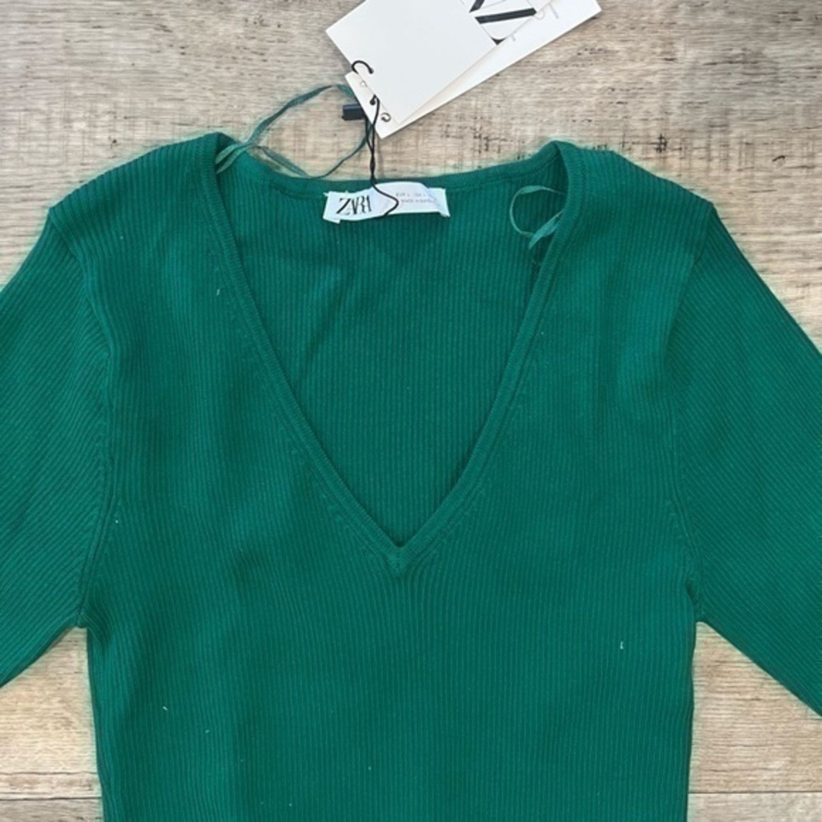 Zara ZARA Knit Top with Ties NWT Size L / US 10 / IT 46 - 17 Thumbnail