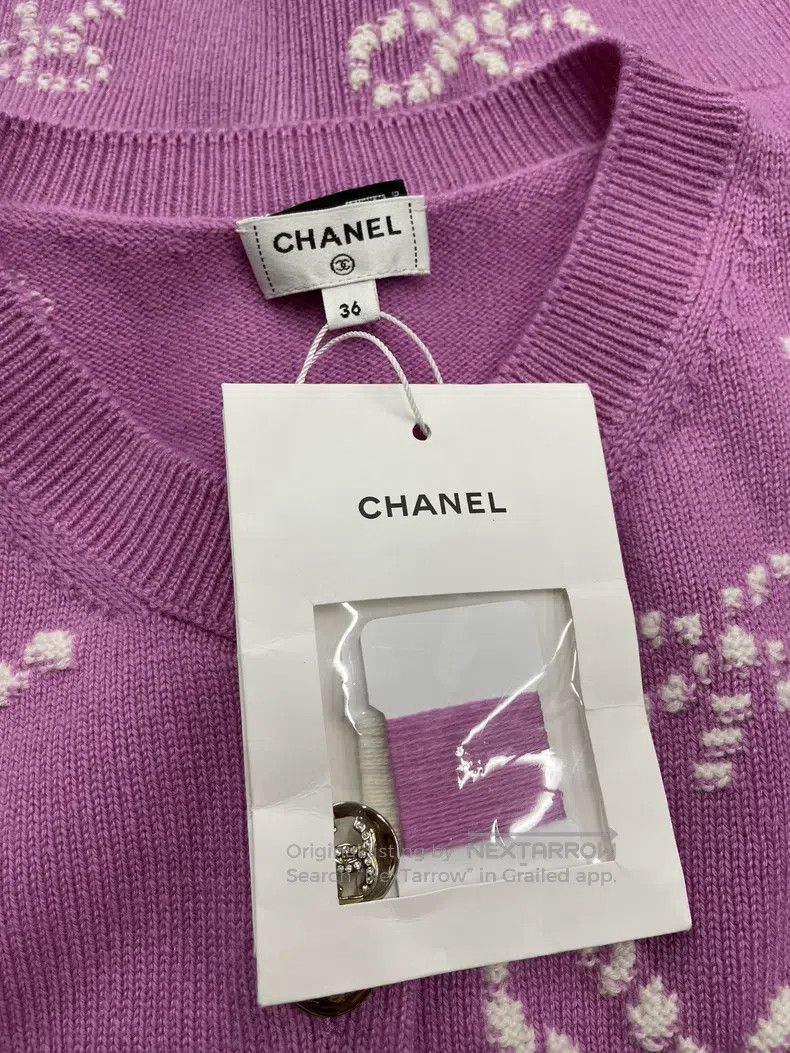 Chanel Chanel 24p pink bow short sleeves Size XS / US 0-2 / IT 36-38 - 4 Thumbnail