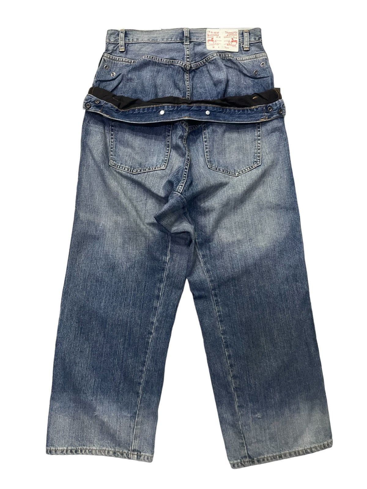 Dogtown × Japanese Brand × Thug Club Rna inc. japan double waist layer baggy denim pants Size US 30 / EU 46 - 6 Thumbnail