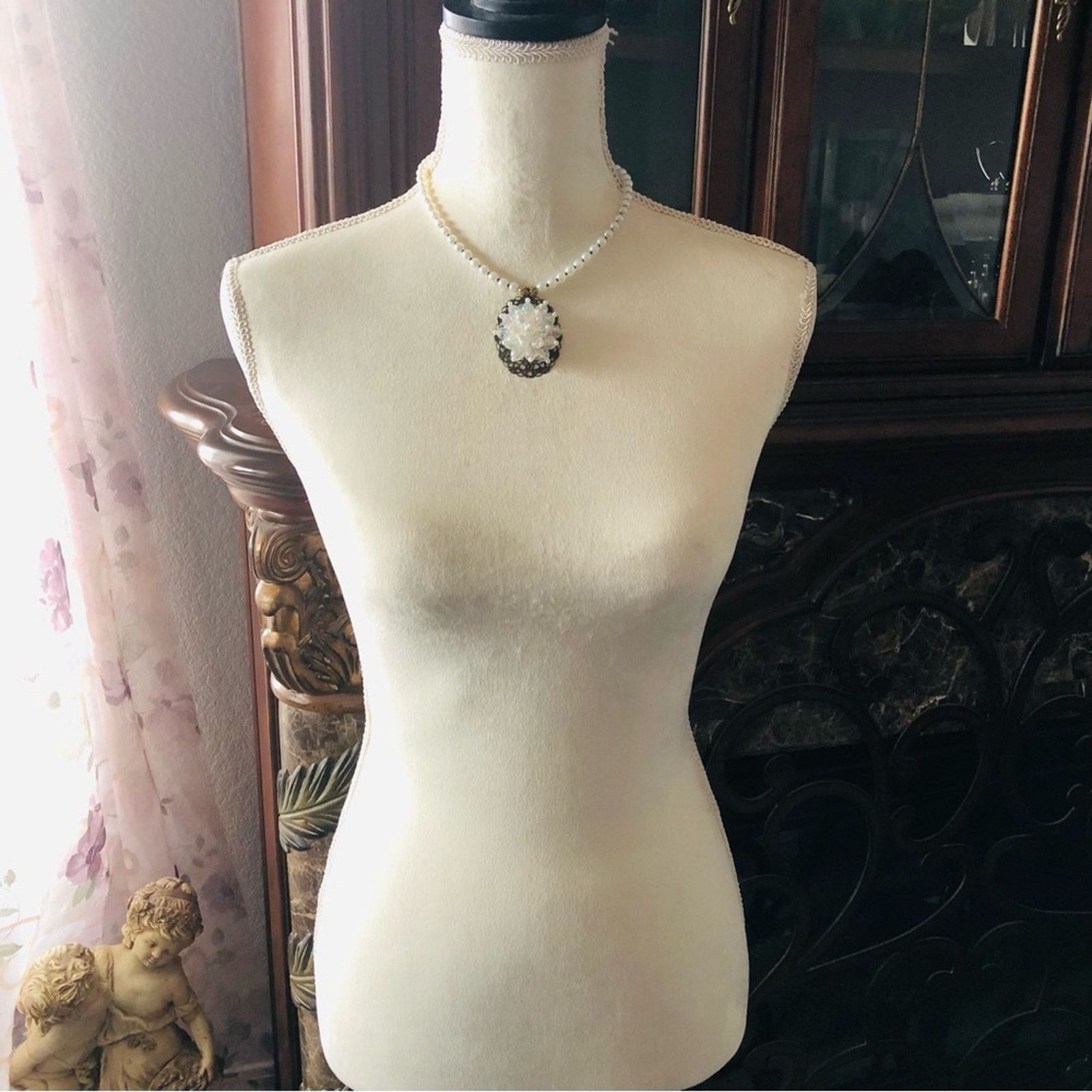 Handmade Handcrafted repurpose filigree pearl cluster Pearl necklace Size ONE SIZE - 6 Thumbnail