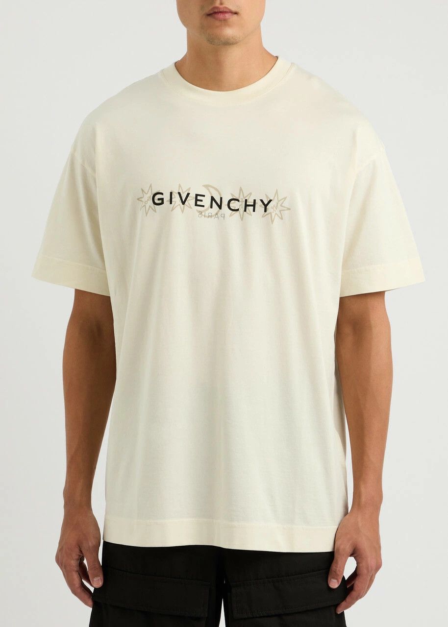 Givenchy Beige Tarot Print Reverse Logo T-Shirt Size US S / EU 44-46 / 1 - 2 Thumbnail