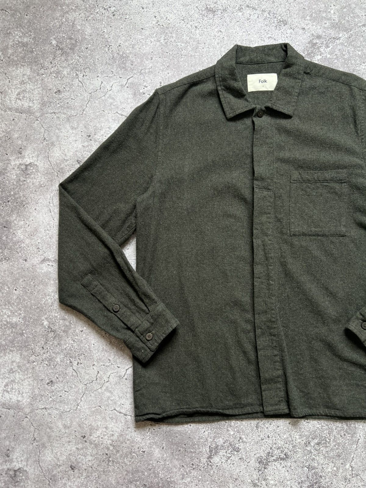 Folk Folk Cotton Shirt Button Up Long Sleeve Grey Size US S / EU 44-46 / 1 - 2 Thumbnail