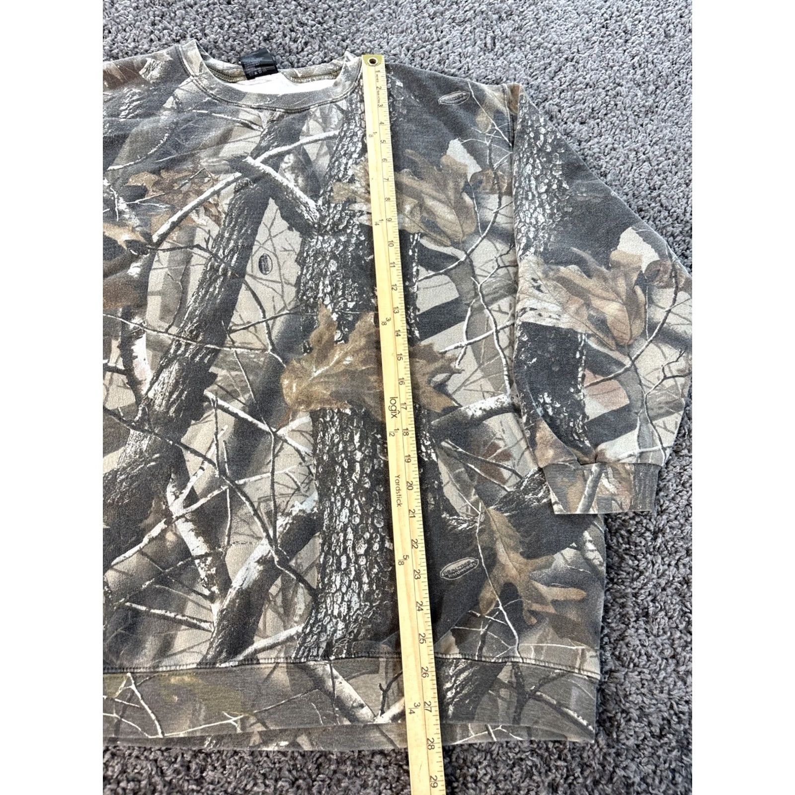 Realtree VINTAGE Sweatshirt Mens L Brown Realtree Hardwoods Fleece Pullover Camouflage Y2K Size US L / EU 52-54 / 3 - 2 Thumbnail