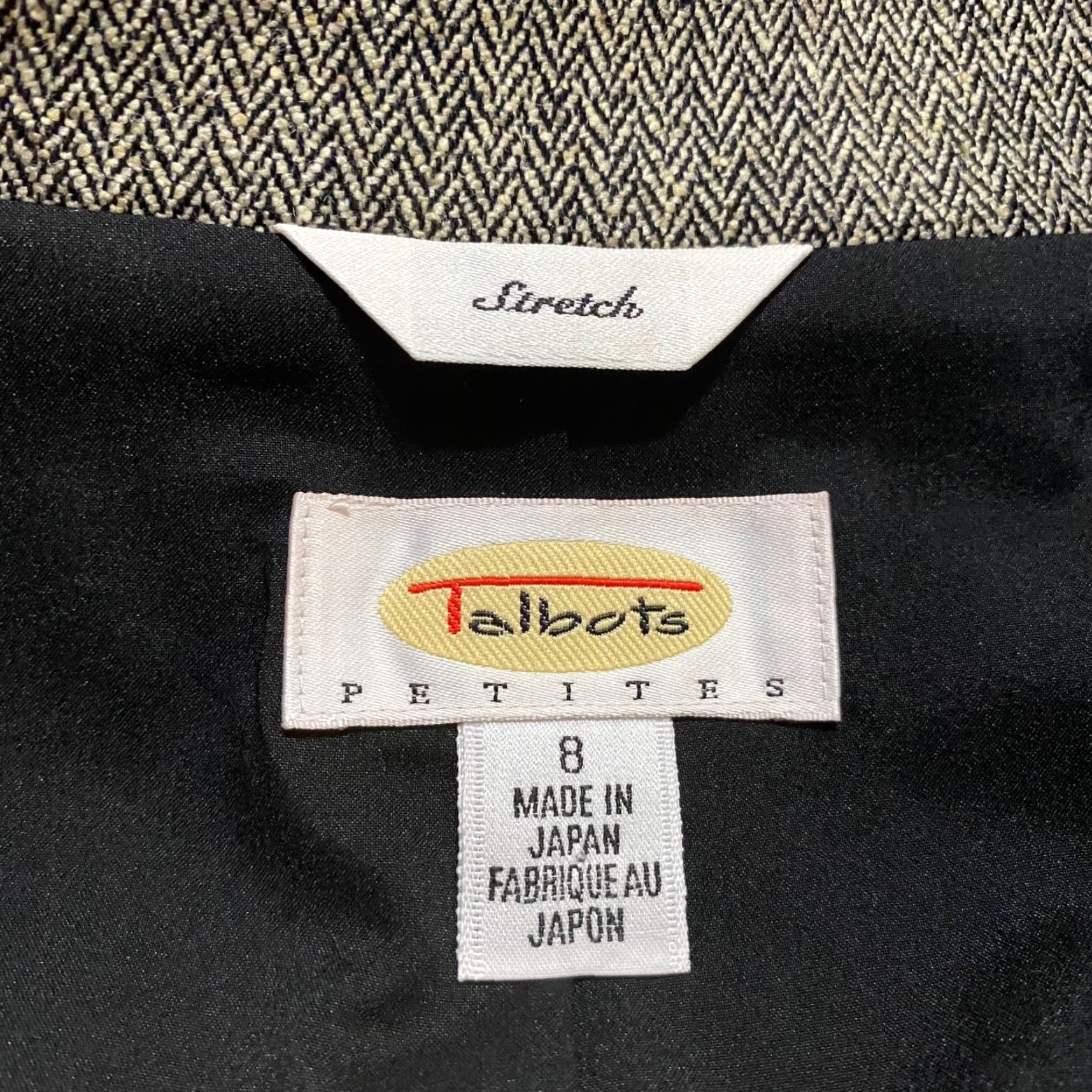 Talbots Talbots Blazer Jacket Gray Herringbone 8P Petite Wool Silk Lined Button-Up Women’s" Size M / US 6-8 / IT 42-44 - 2 Thumbnail