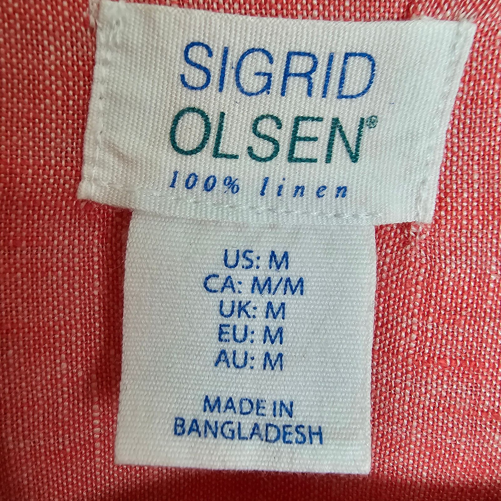 Significant Other Sigrid Olsen Womens Linen Tunic M Coastal Grandma Lagenlook Size M / US 6-8 / IT 42-44 - 7 Thumbnail