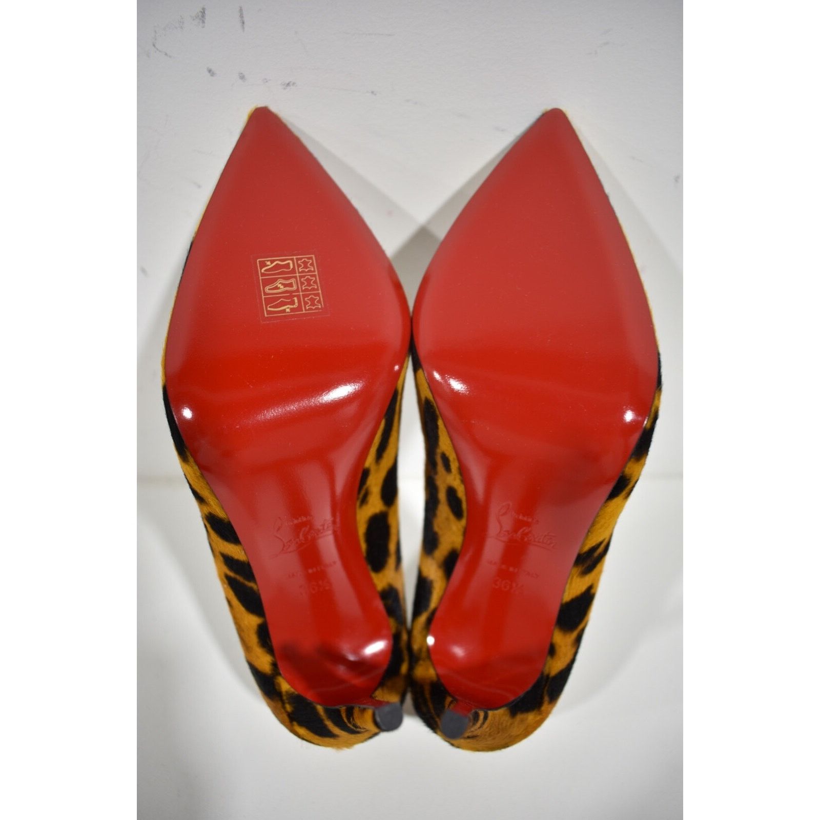 Christian Louboutin Kate 100 Spicy Pony Fur Leopard Black Brown Heel Pump 36.5 Size US 6.5 / IT 36.5 - 12 Thumbnail