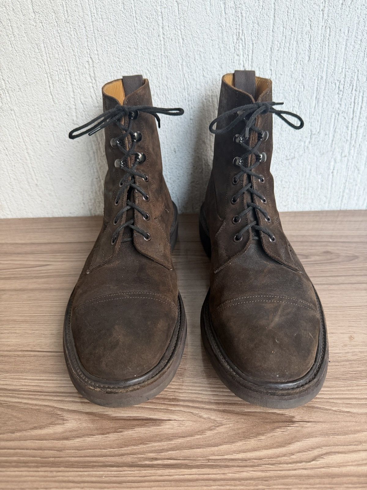 Evan Kinori × Tricker's Grassmere oiled waxed suede boots Size US 10.5 / EU 43-44 - 6 Thumbnail