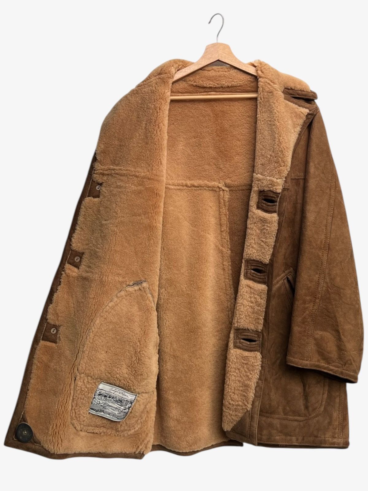 Sawyer of Napa Vintage Sawyer of Napa Shearling Ranch Sheepskin Suede Coat Size US M / EU 48-50 / 2 - 4 Thumbnail