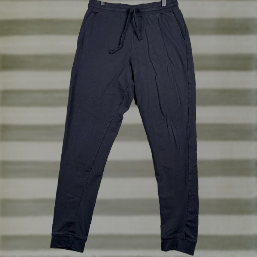 Pact Joggers Mens Small Black Organic Cotton Sweatpants Drawstring