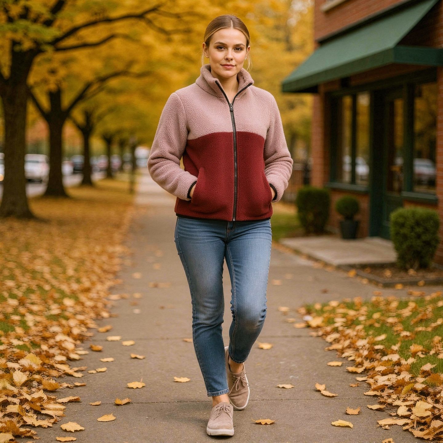 Lucky Brand Lucky Brand Colorblock Lightweight Faux Shearling Jacket, M Size M / US 6-8 / IT 42-44 - 2 Thumbnail