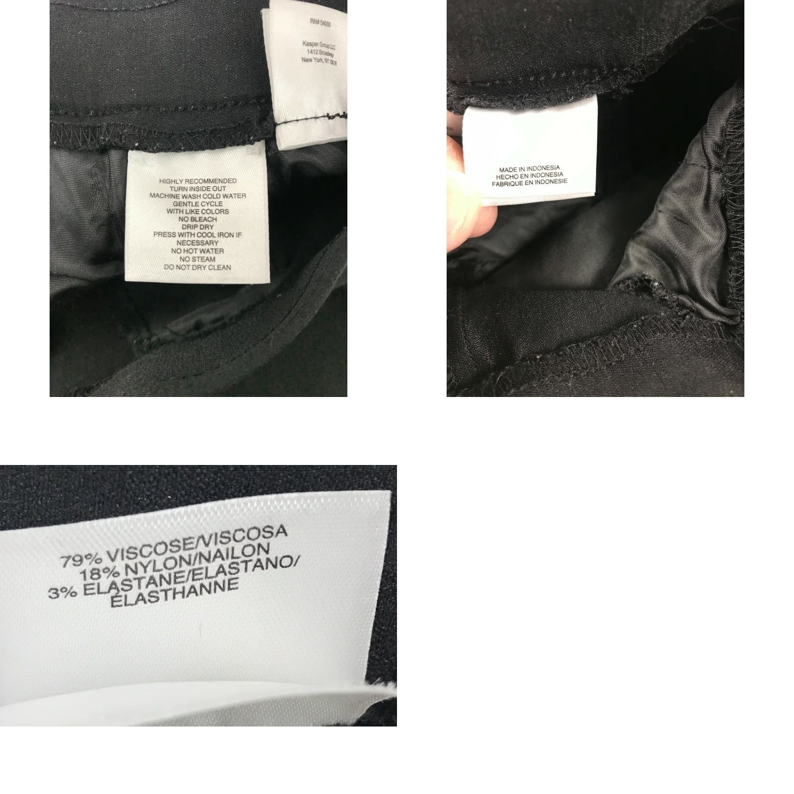 Anne Klein Anne Klein Jegging Pants Size 28 Black Skinny Stretch Mid Rise Waistband Pull On Womens Regular Size 28 Inseam 29 Modern Size 28" / US 6 / IT 42 - 8 Thumbnail