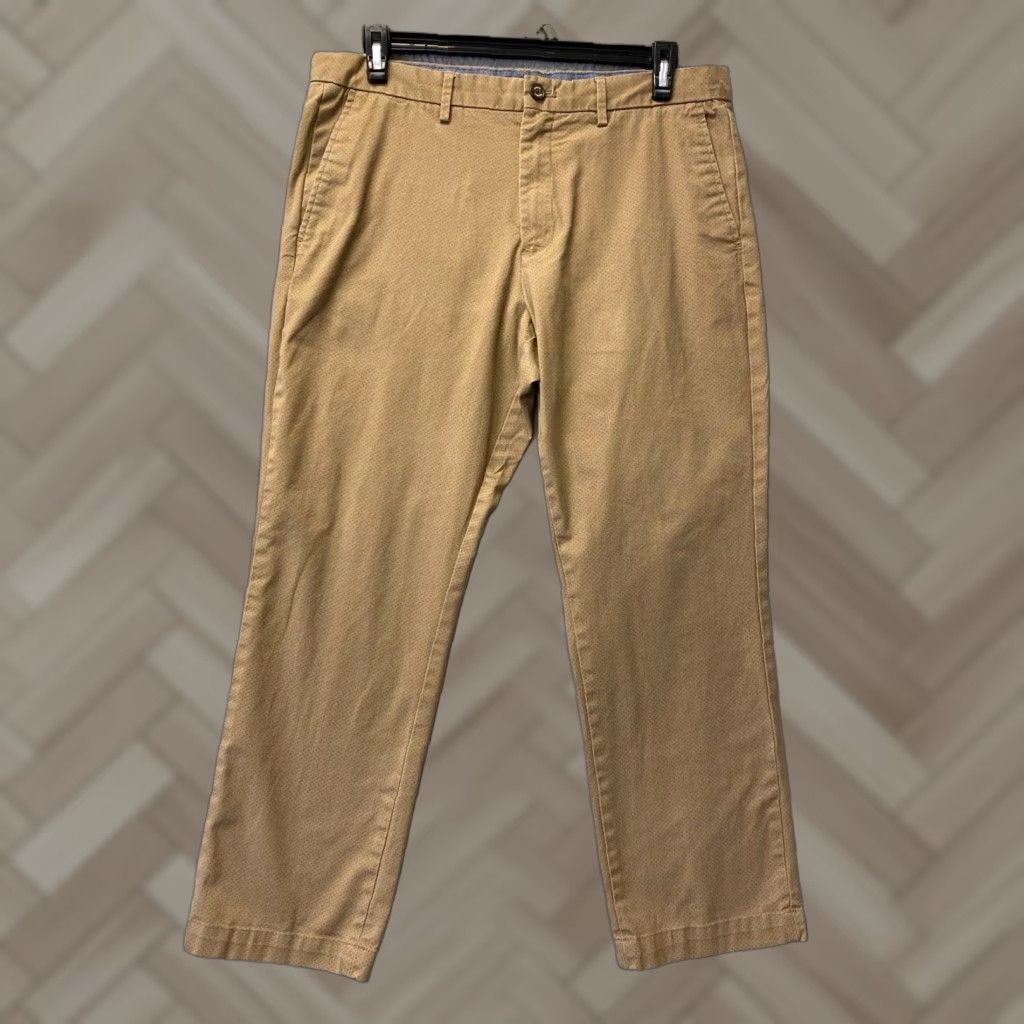 Banana Republic BANANA REPUBLIC Mens Chino Pants Light Brown 36x30 Straight Fit 5-Pocket Easy Care Machine Washable Size US 36 / EU 52 - 1 Thumbnail