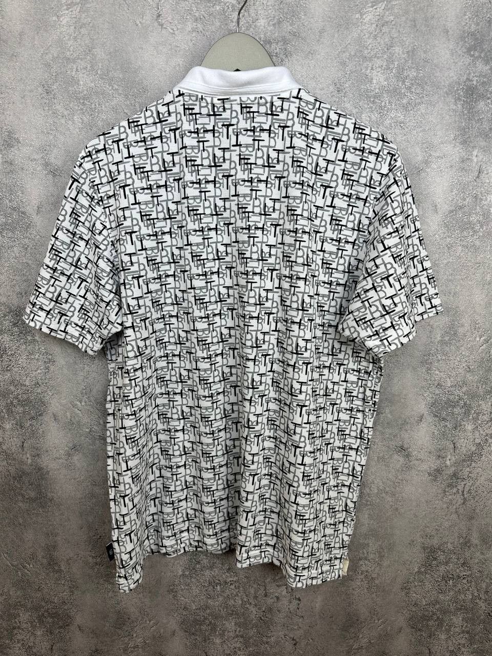 Ted Baker Ted Baker London White Polo Shirt Allover Monogram Print Size US XL / EU 56 / 4 - 2 Thumbnail