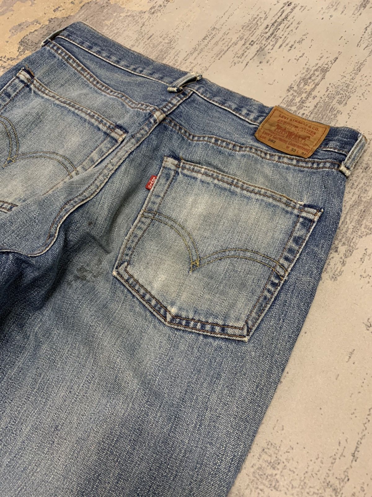 Levi's Vintage Levi’s 502 Straight Leg Distressed Jeans Faded Blue Size US 32 / EU 48 - 15 Thumbnail
