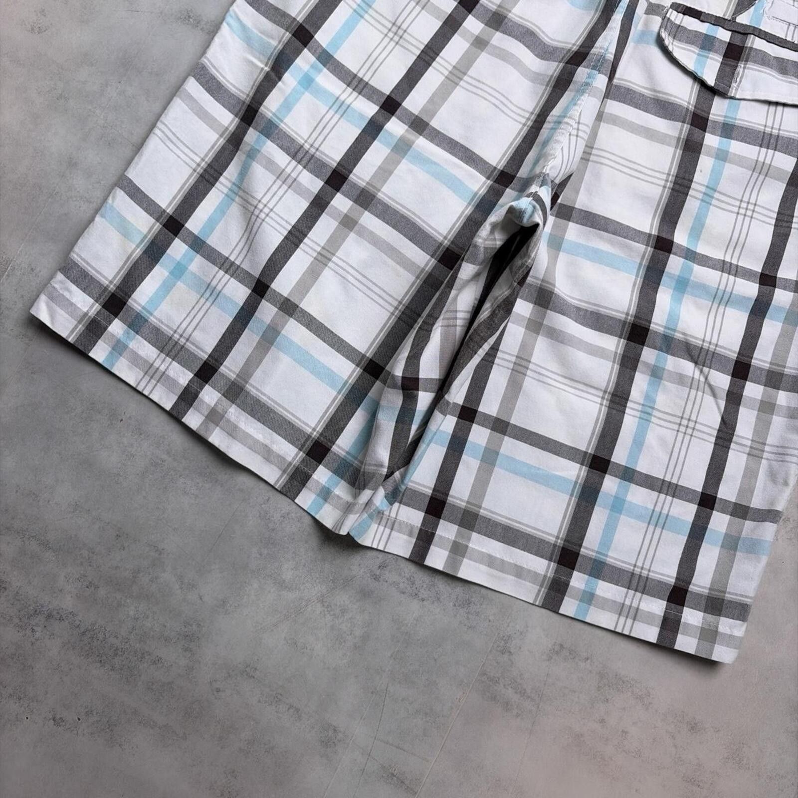 Other Y2K White Saltburn Grunge Baggy Plaid Skater Shorts Size US 36 / EU 52 - 4 Thumbnail
