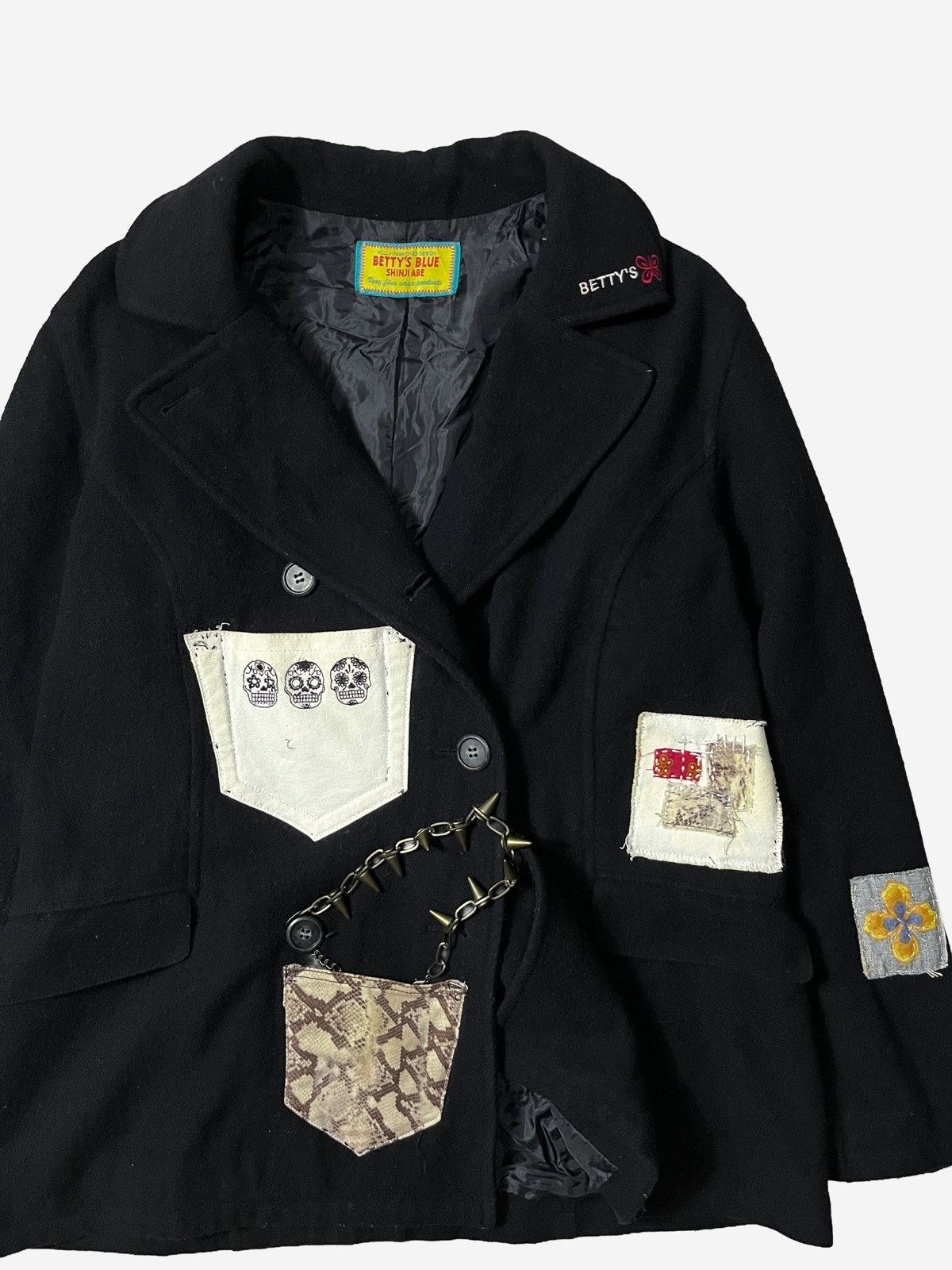 Japanese Brand Custom Made Extra Pocket Betty’s blue Double Breasted Jacket Size US M / EU 48-50 / 2 - 11 Thumbnail