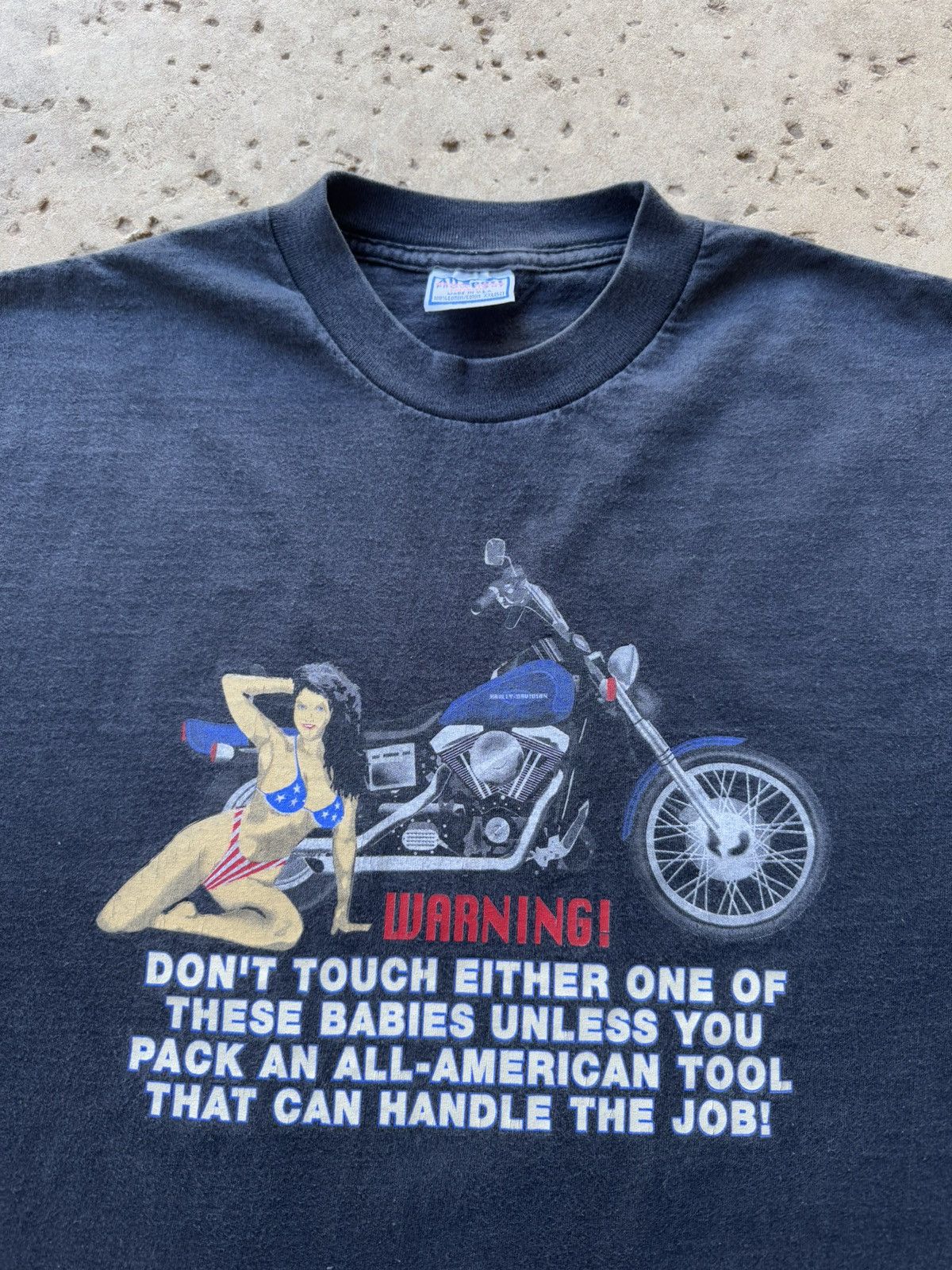 Levi's × Vintage Vtg 90s Daytona Bike Week Headwinds Skull Faded Black Tee XL Size US XXL / EU 58 / 5 - 3 Thumbnail
