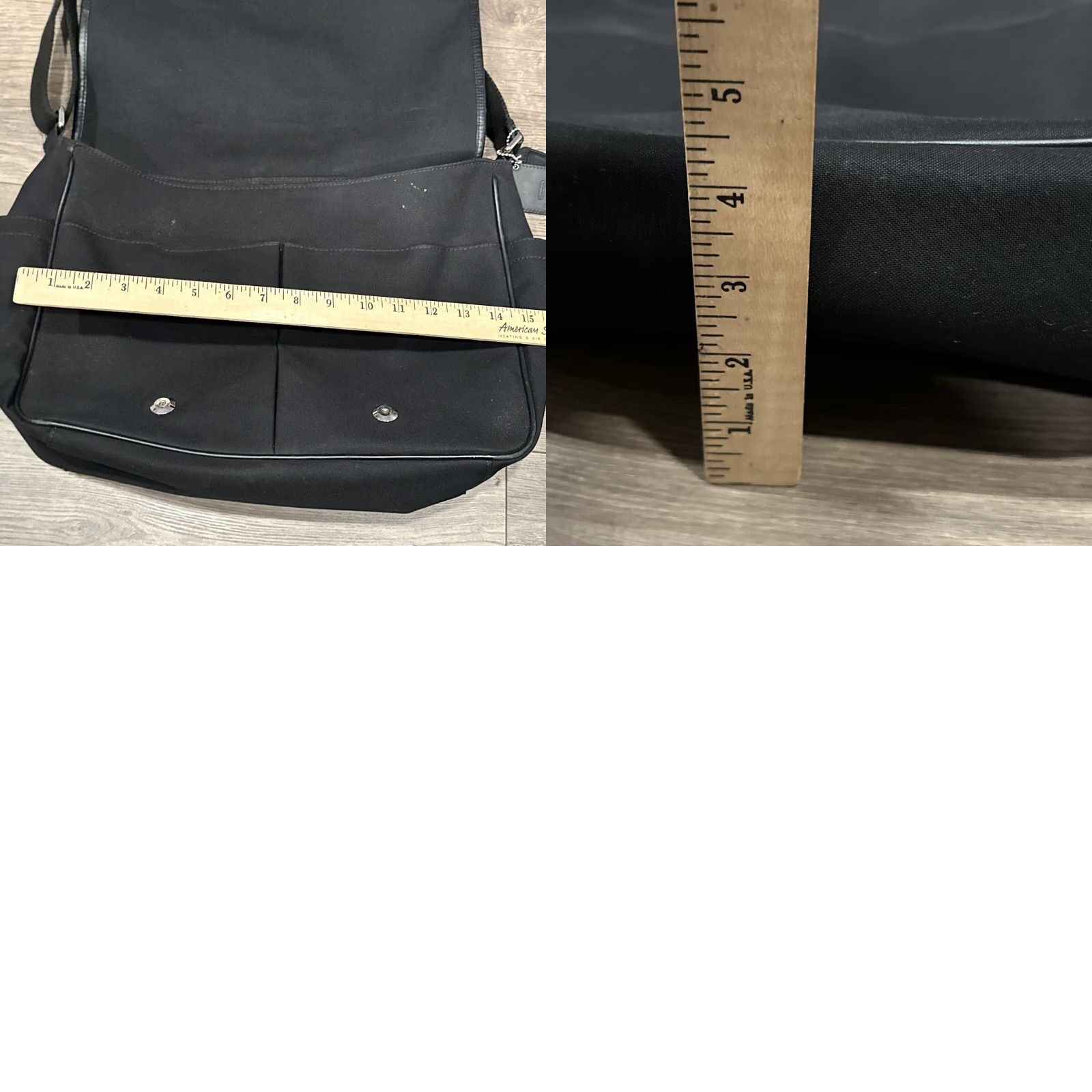 Coach COACH Transatlantic Messenger Bag 6437 Black Leather Neoprene Men Size ONE SIZE - 8 Thumbnail