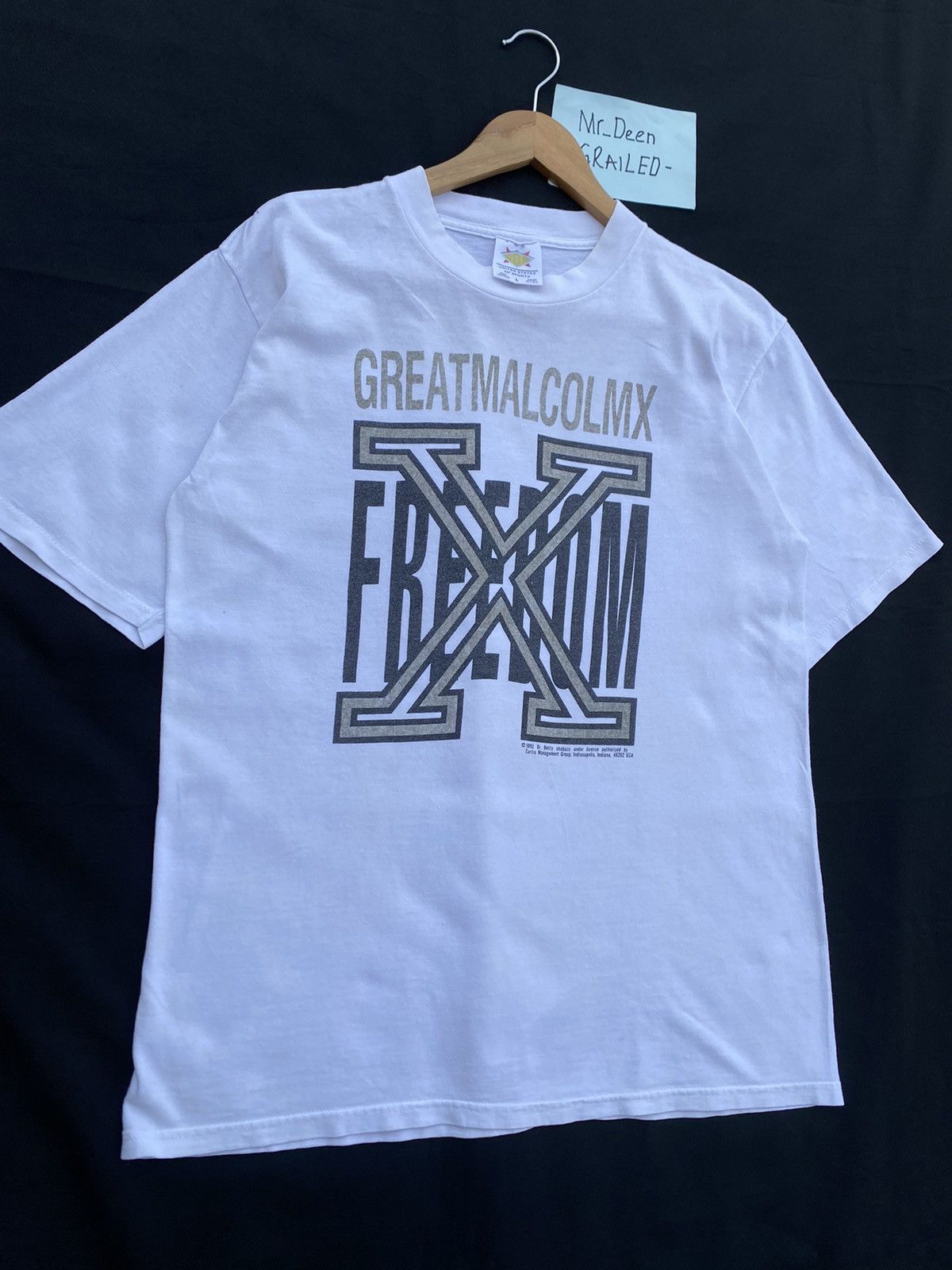 Vintage Rare Vintage Great Malcolmx Freedom US Sports Tshirt Size US L / EU 52-54 / 3 - 5 Thumbnail