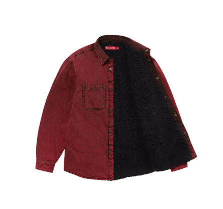 トップス Supreme Faux Shearling Lined Work Shirt Supreme Faux Shearling Lined Work Shirt (FW24) - $158