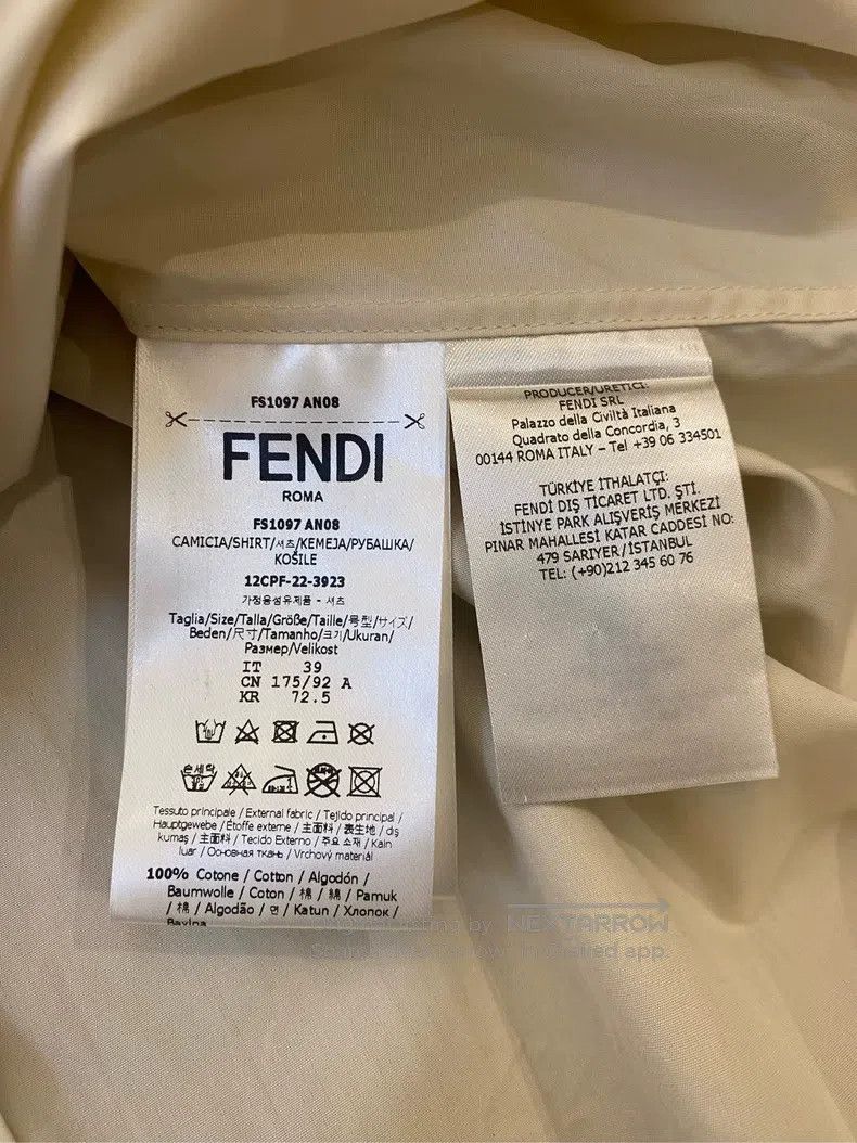 Fendi Fendi size 39 Pocket zipper apricot short sleeve shirt with Size US XS / EU 42 / 0 - 6 Thumbnail