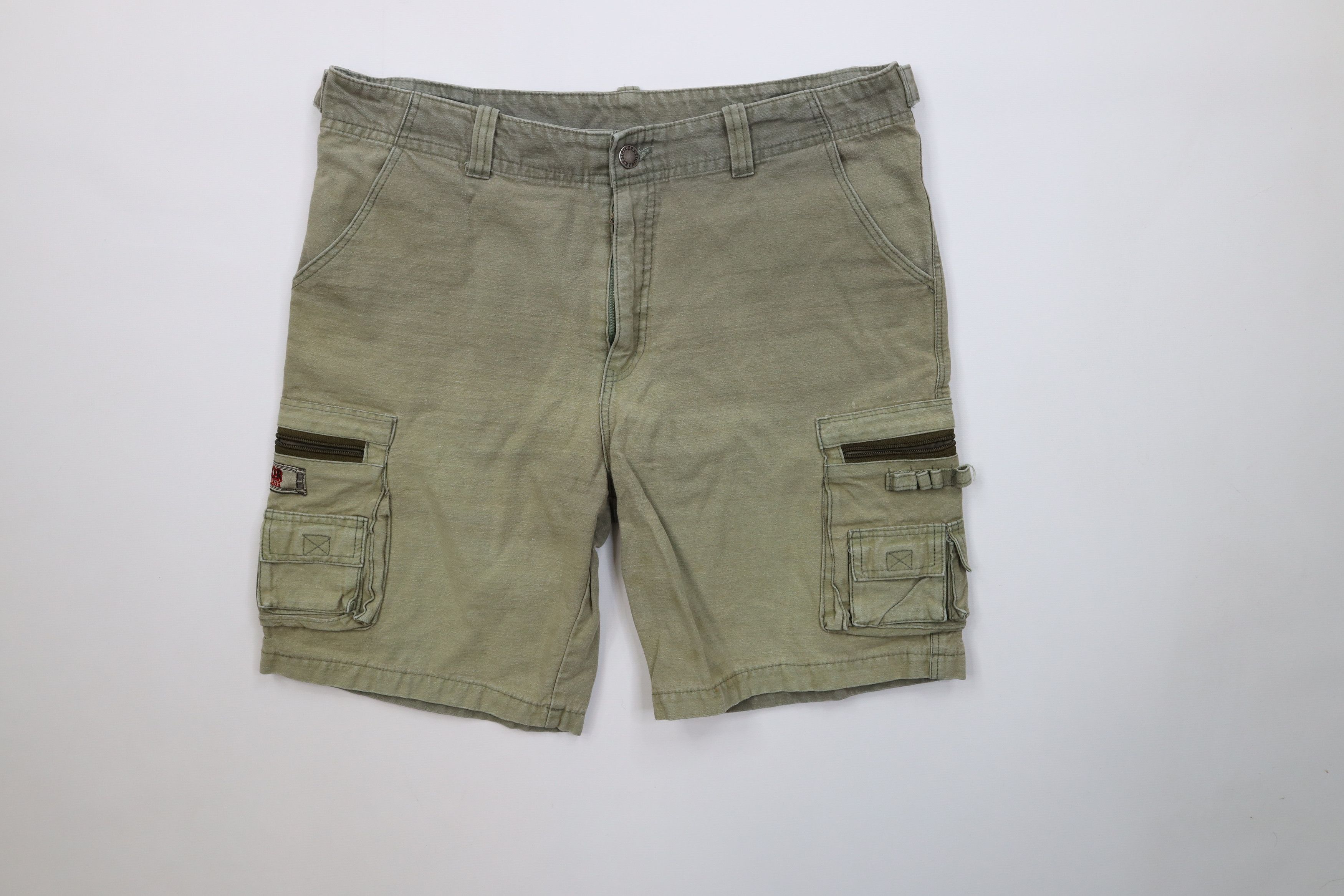 Vintage Vintage 90s Y2K Streetwear Cargo Shorts Skateboard Green Size US 32 / EU 48 - 1 Thumbnail
