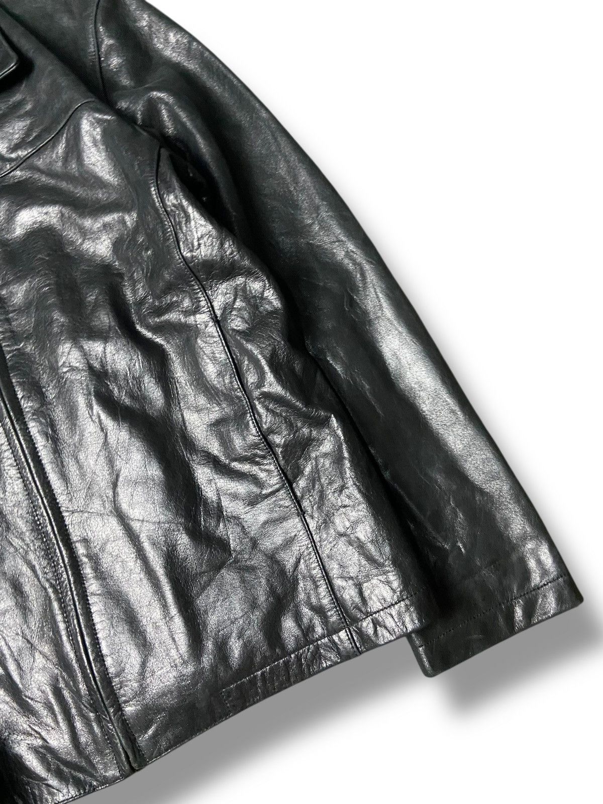 Japanese Brand Right On Brand Zip Up Leather Jacket (166) Size US M / EU 48-50 / 2 - 2 Thumbnail