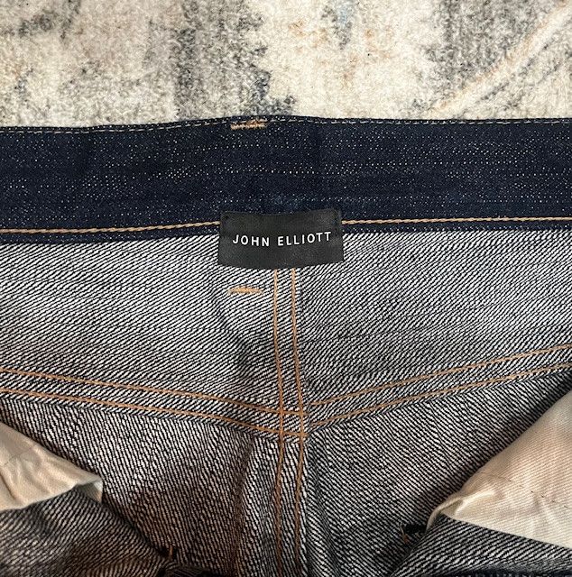 John Elliott John Elliott Raw Denim Jeans – Dark Indigo – Slim Straight Size US 31 - 4 Thumbnail