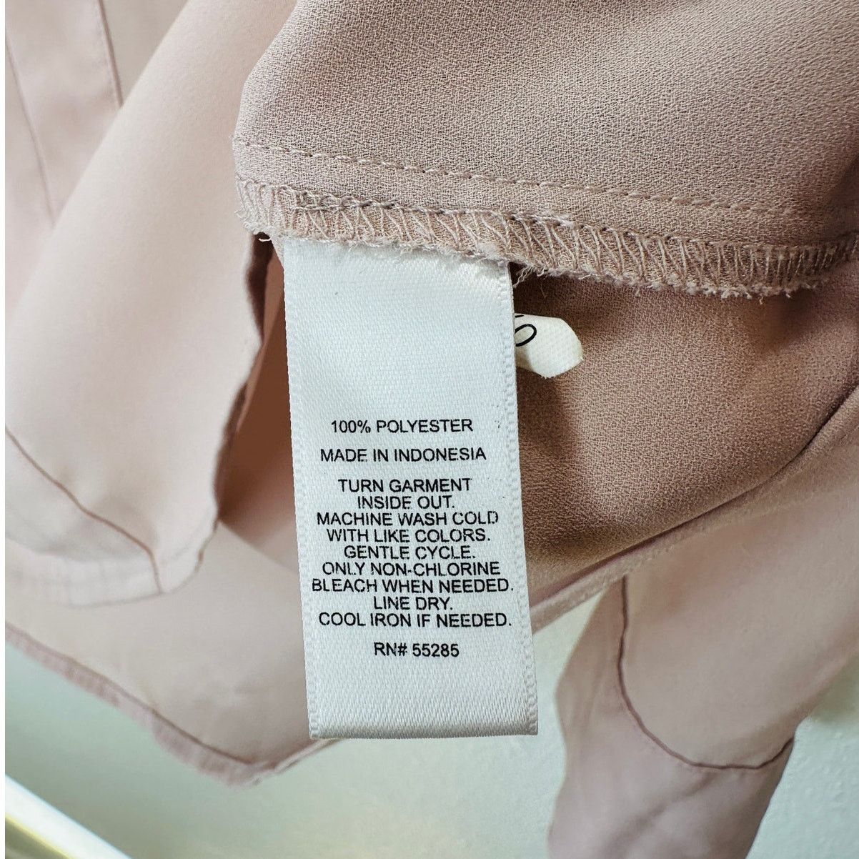 Express Express Pale Peach Two Pocket Zip Front Roll Tab Sleeve Top Size M / US 6-8 / IT 42-44 - 7 Thumbnail