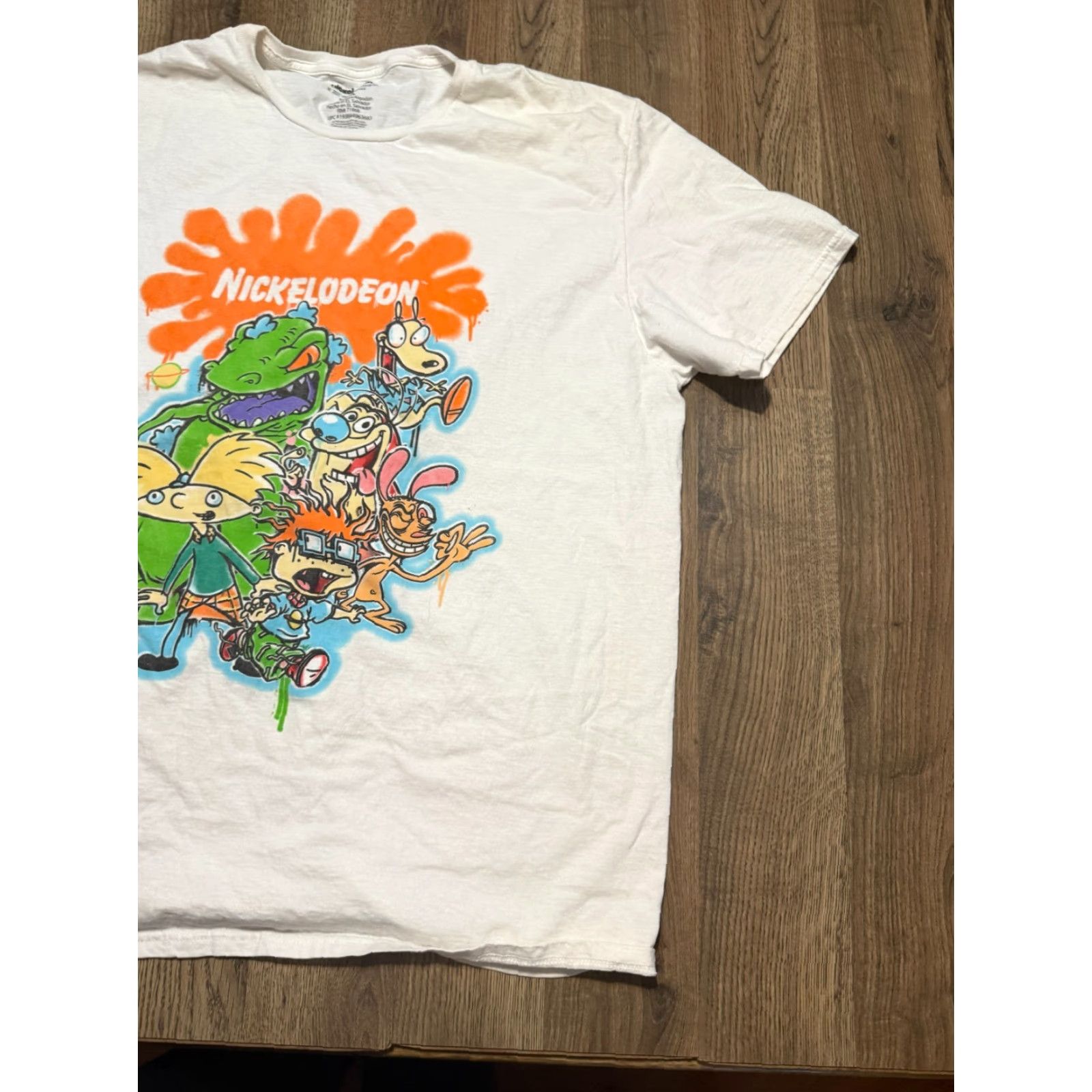 Nickelodeon Nickelodeon Shirt Mens XXL White Rugrats Hey Arnold Ren & Stimpy Rocko's Modern Life Size US XXL / EU 58 / 5 - 4 Thumbnail