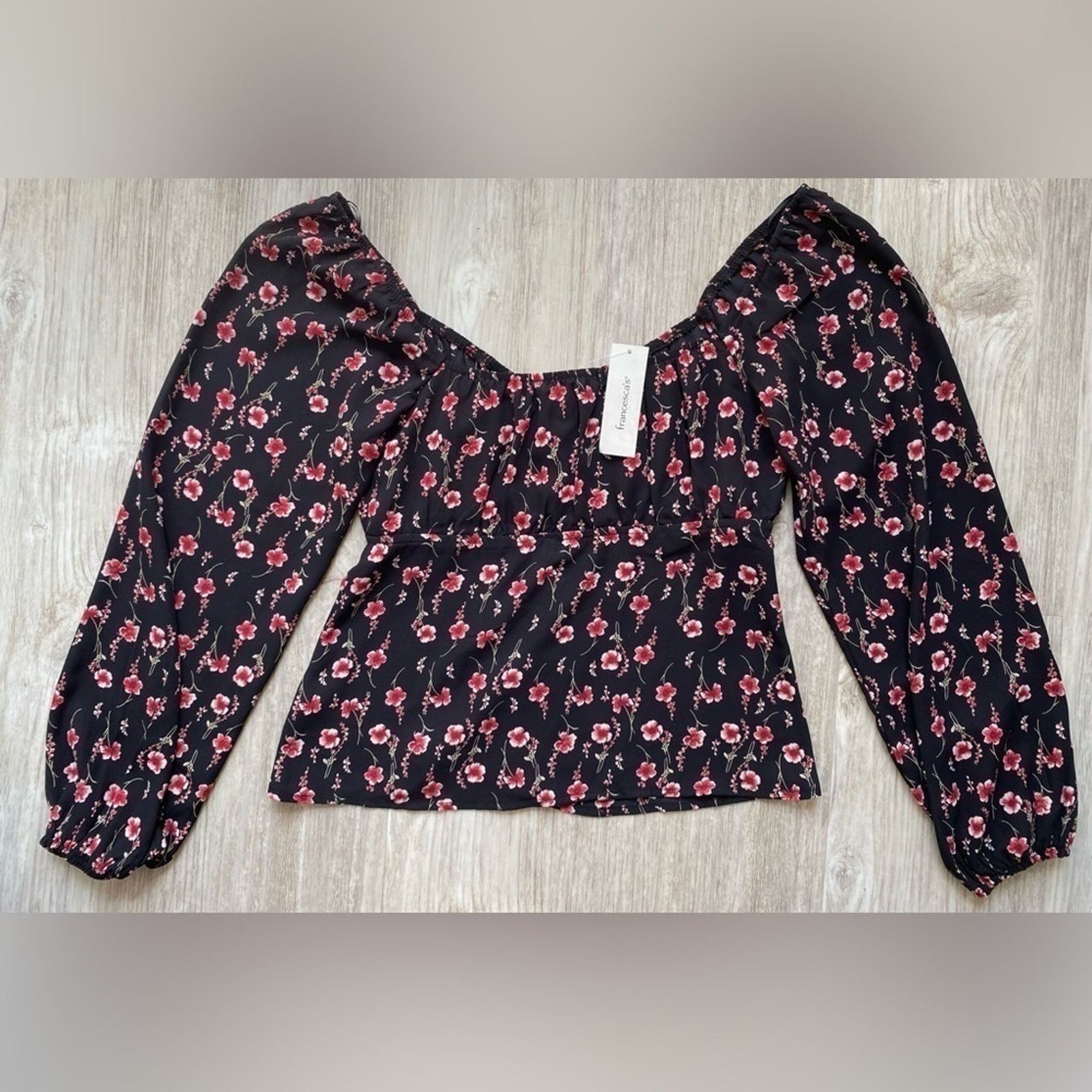 Other Francesca’s Mi Ami | Floral Long Sleeve Blouse | NWT | XS Size XS / US 0-2 / IT 36-38 - 2 Thumbnail