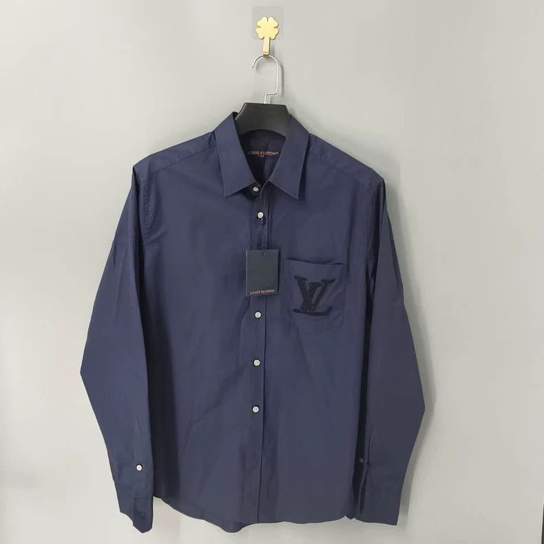 Louis Vuitton Louis Vuitton SS24 Logo Embroidered Long Sleeve Shirt-yf Size US L / EU 52-54 / 3 - 1 Thumbnail