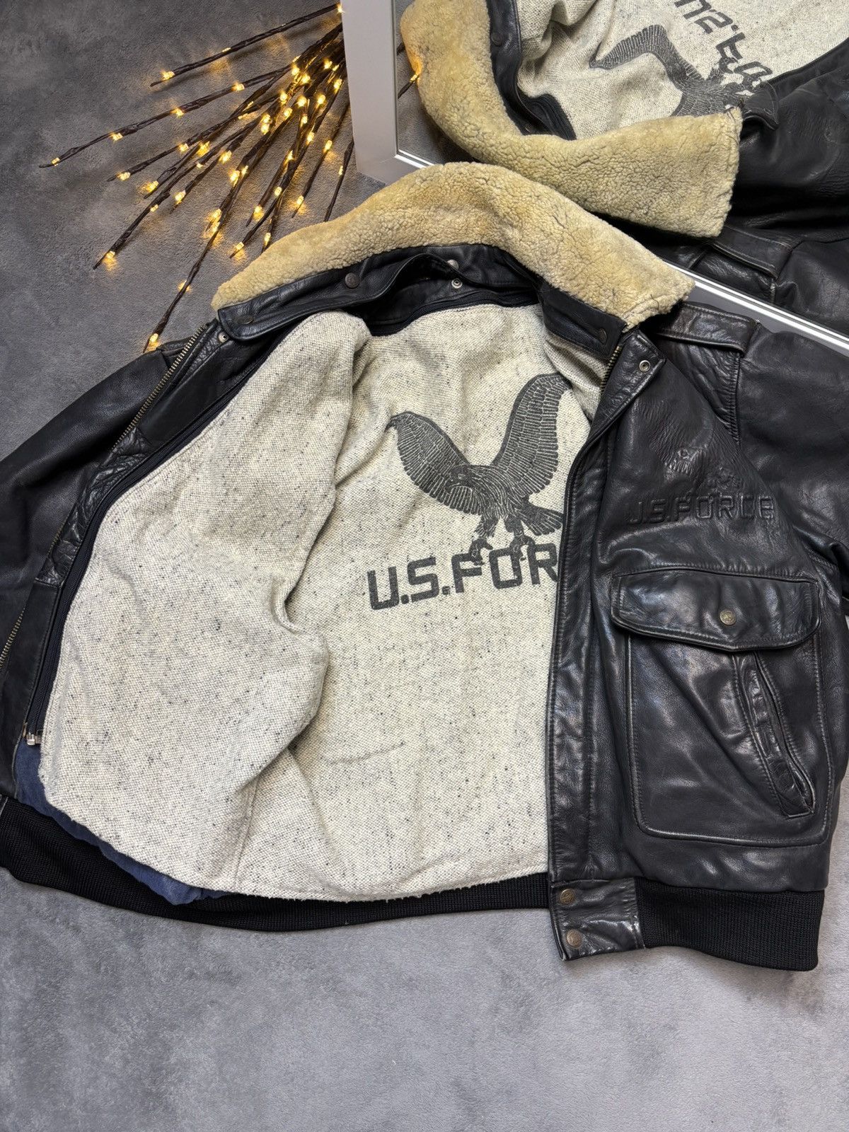 Big Star × If Six Was Nine × Vintage Vintage Aviator Leather Bomber Big Star U.S Army Air Force 8 Size US L / EU 52-54 / 3 - 7 Thumbnail