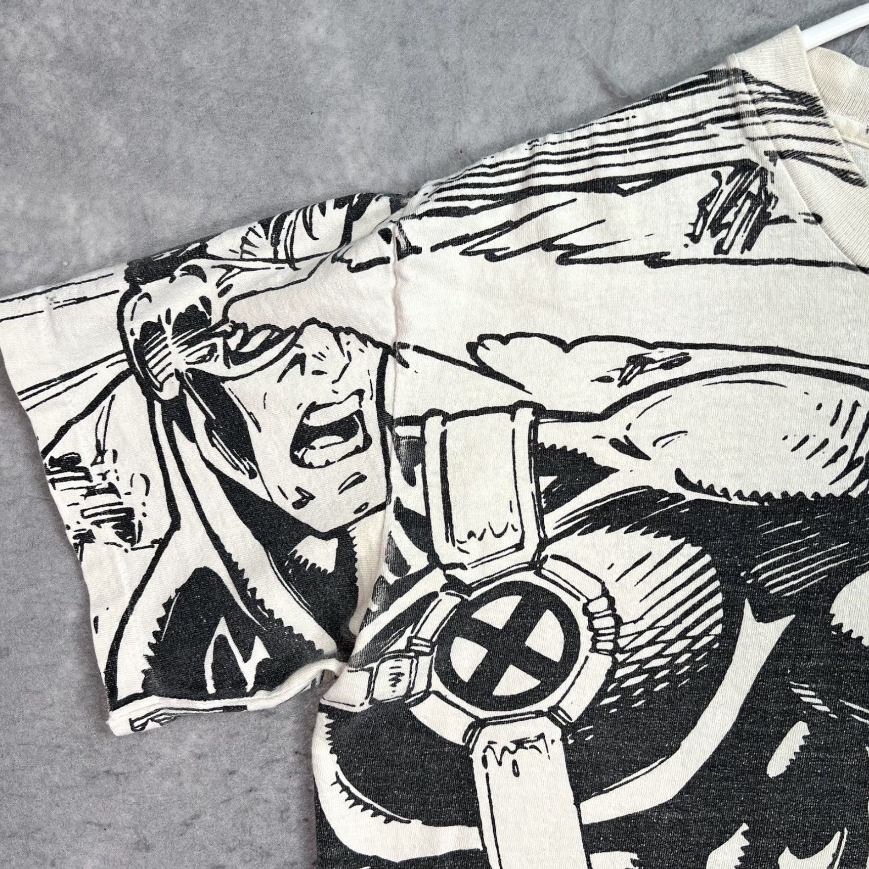 Vintage VINTAGE Marvel T-Shirt Mega Print Adult Mens Medium White Shirt Comics 90s Mens Size US M / EU 48-50 / 2 - 5 Thumbnail