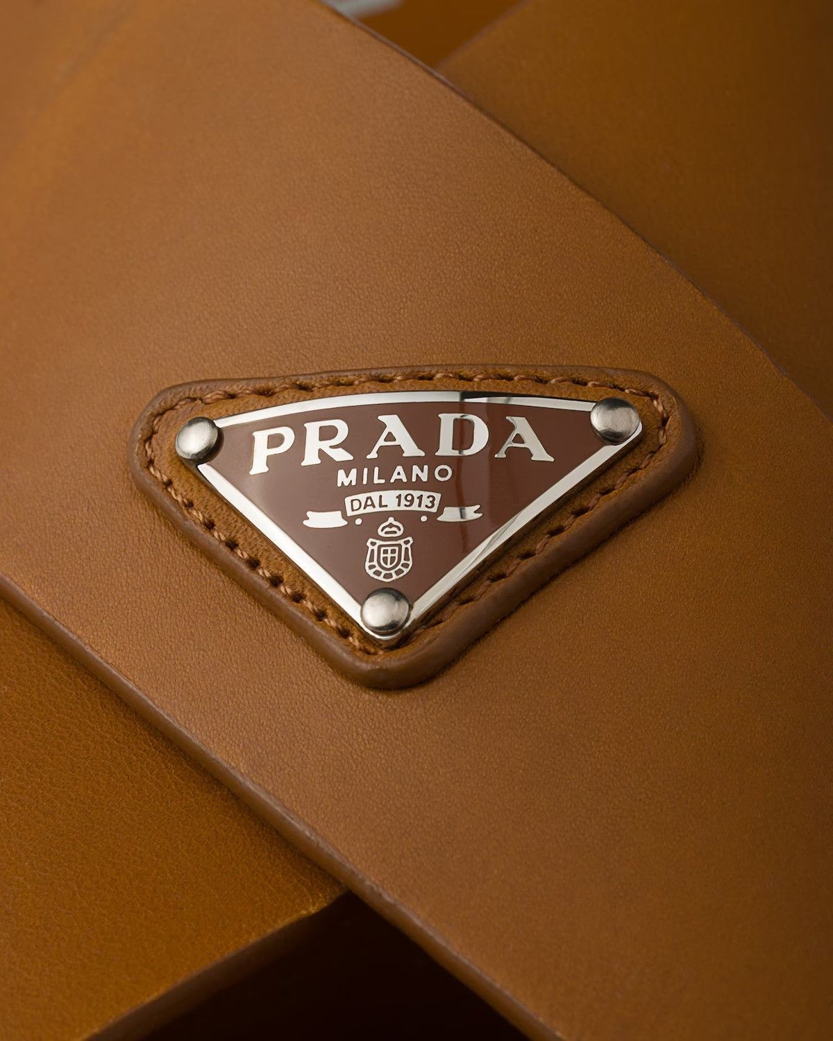 Prada o1mt1gz0526 Crisscross Leather Slides in Brown Size US 11 / EU 44 - 5 Thumbnail