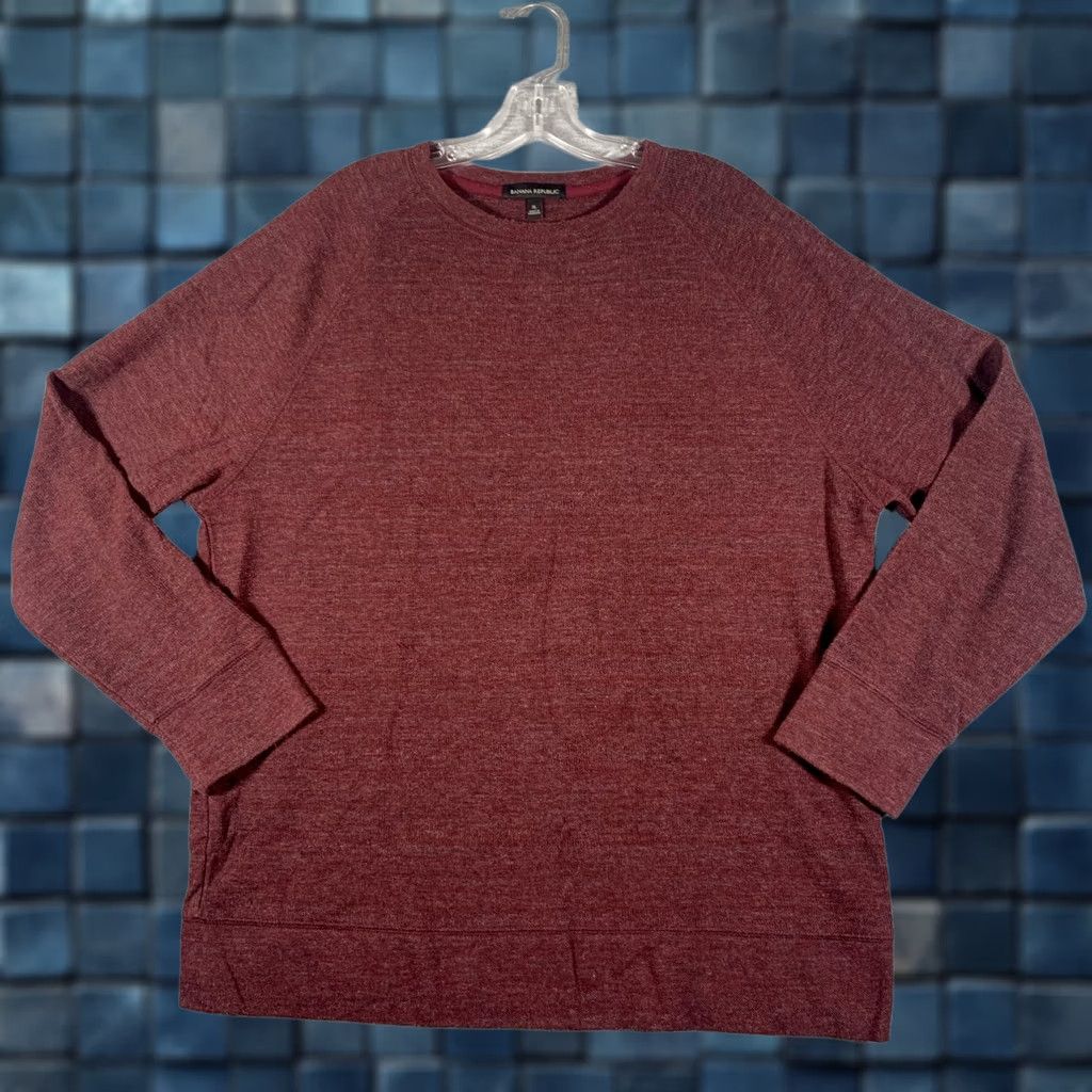 Banana Republic Banana Republic Sweater Mens XL Red Crewneck Knit Pullover Long Sleeve Soft Size US XL / EU 56 / 4 - 1 Thumbnail