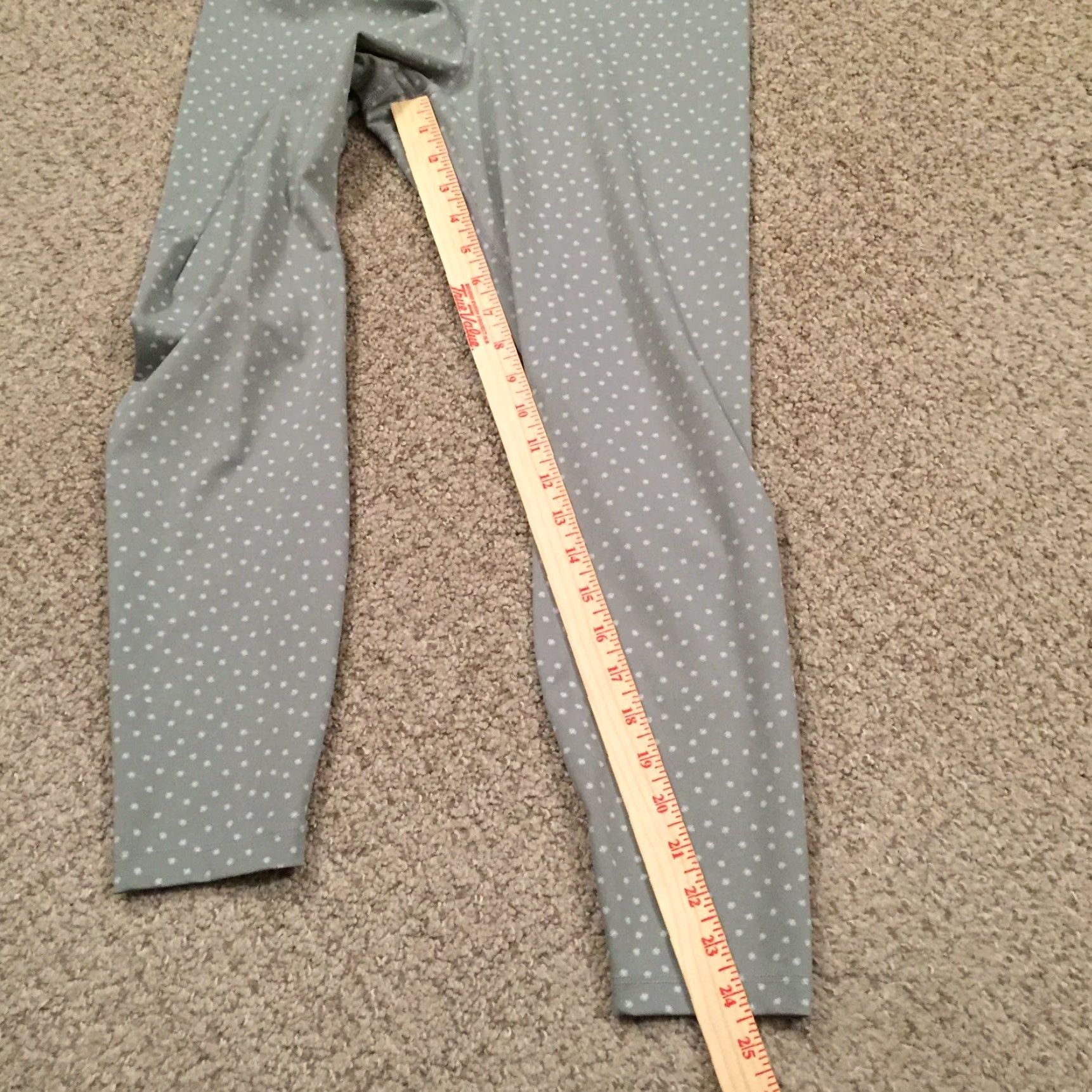 Nike Nike Leggings Women L Gray Polka Dot Dri Fit Ankle 24in Inseam Regular Rise Mid 8.5-10.5in Size 36" / US 14 / IT 50 - 5 Thumbnail