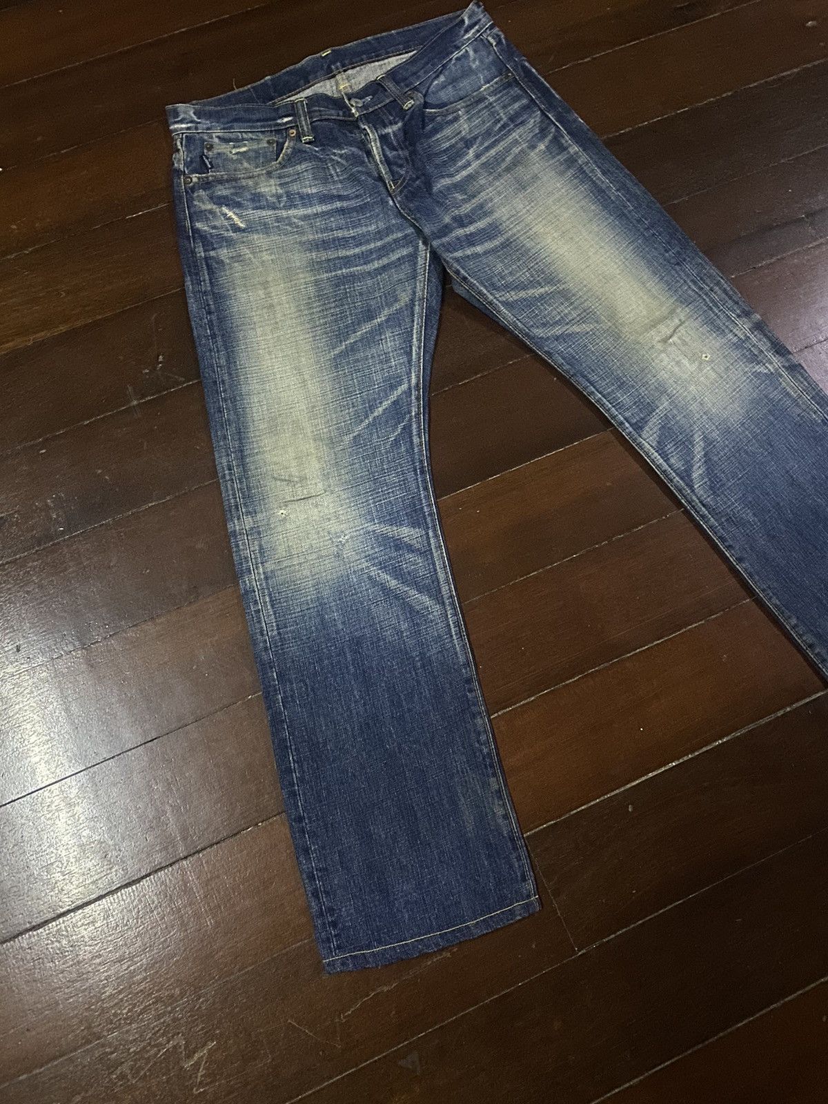 Eternal × Japanese Brand × Warehouse Rare Eternal Japan Distressed Denim mud wash clawmark Jeans Size US 35 - 11 Thumbnail