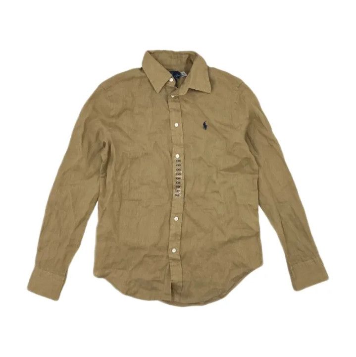 Polo Ralph Lauren Polo Ralph Lauren Khaki Linen Shirt Size US XXS / EU 40 - 1 Thumbnail