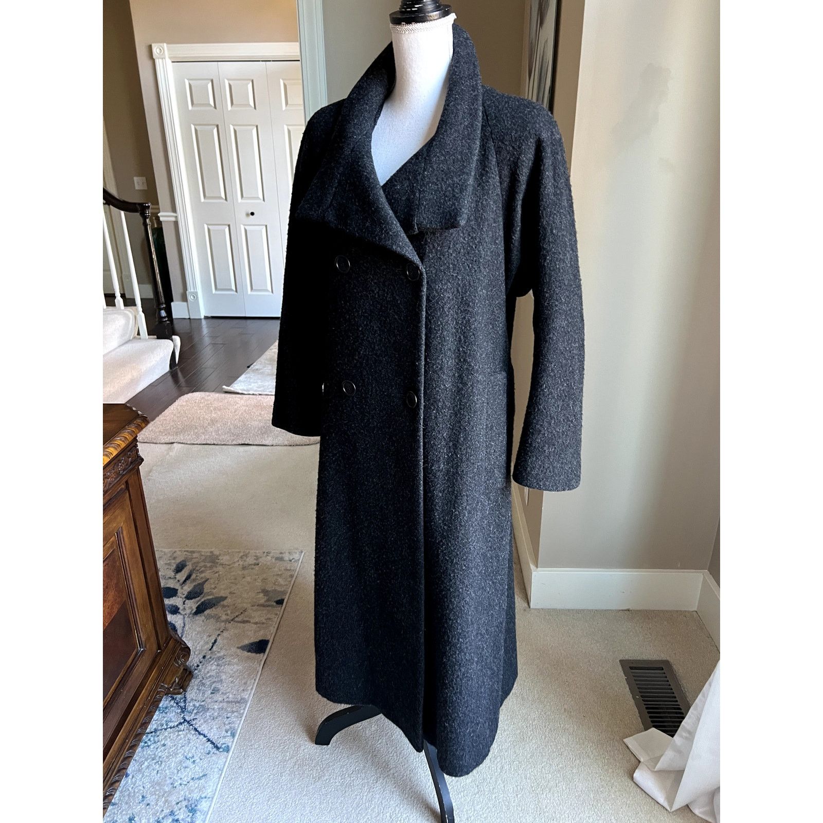 Other Vintage J.G. Hook gray 100% wool double-breasted coat size M Size M / US 6-8 / IT 42-44 - 2 Thumbnail