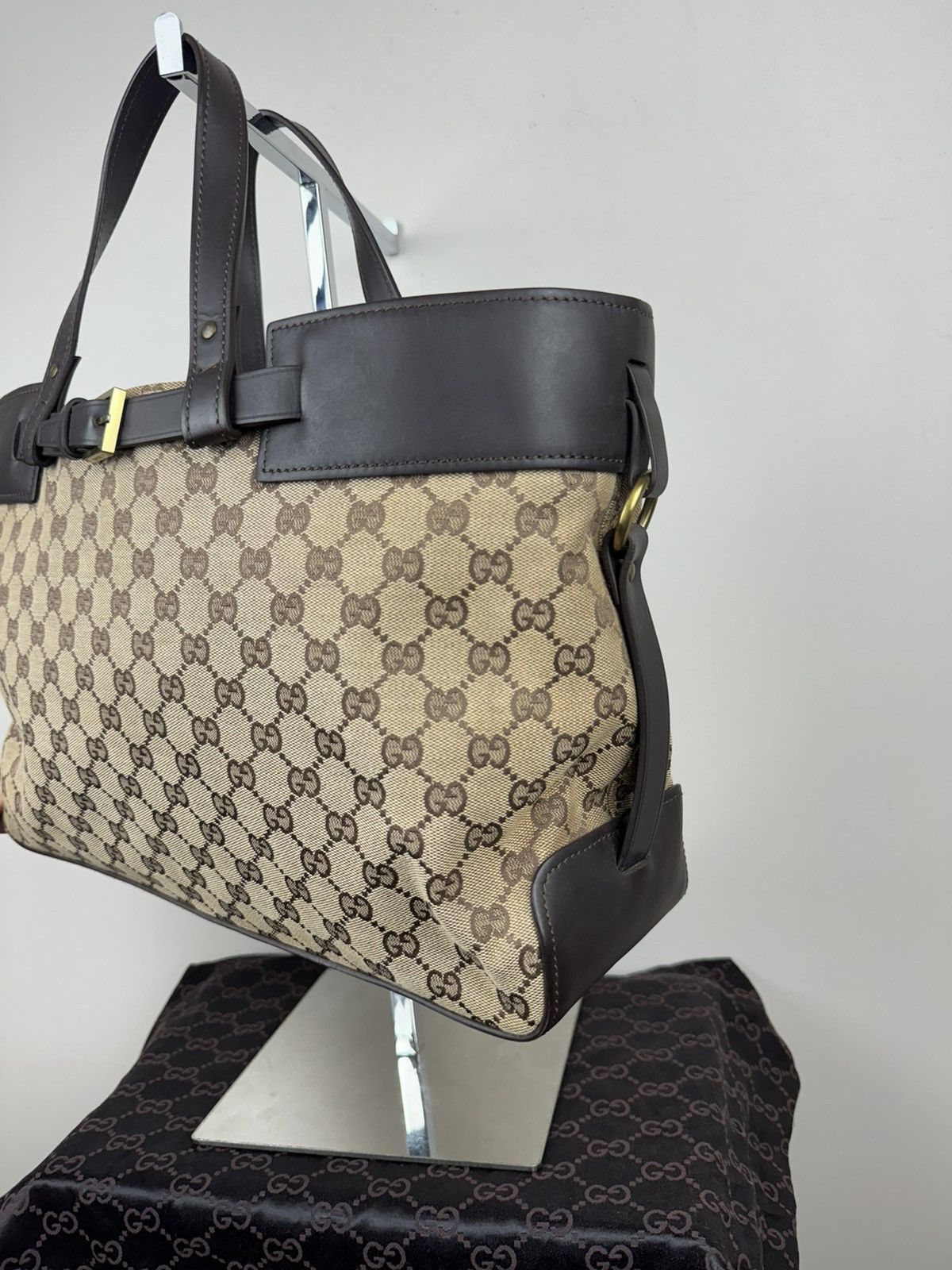 Gucci Vintage shoulder bag Gucci Belted GG original luxury item Size ONE SIZE - 2 Thumbnail