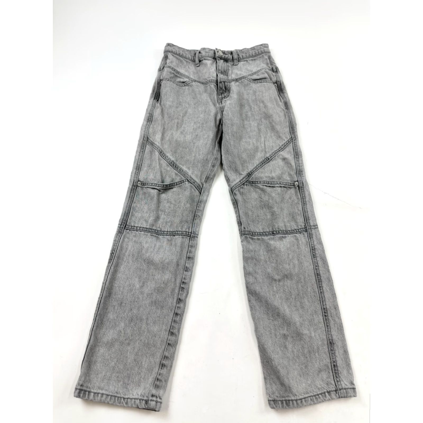 Bdg BDG Jeans Womens 24 Gray Acid Wash Balloon Mom High Waist Retro Urban Denim 5-Pocket Womens Size 42" / US 20 - 2 Thumbnail