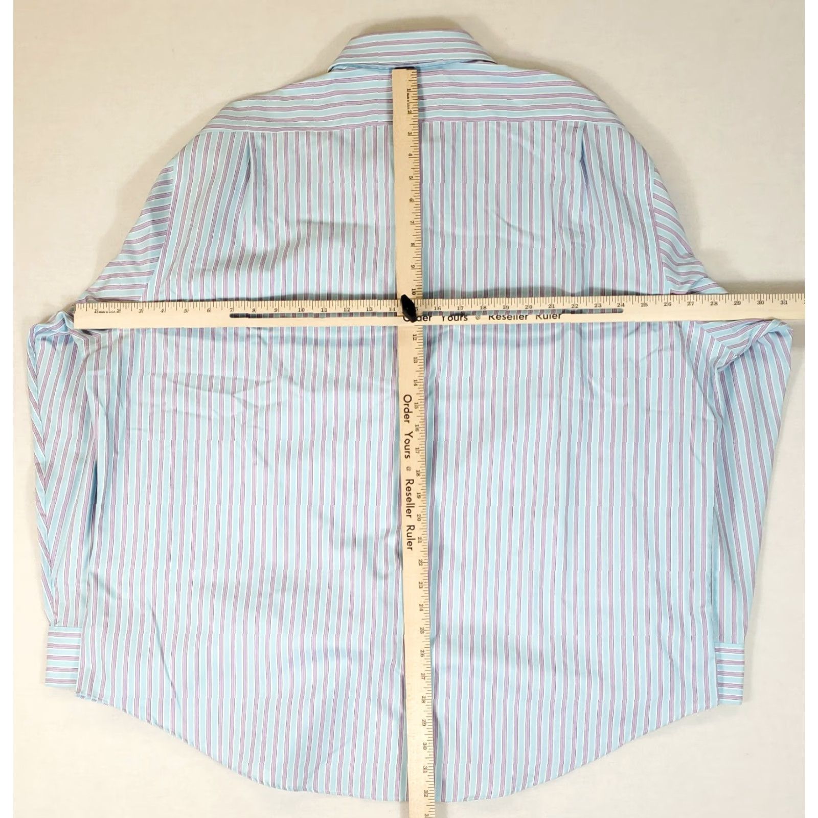 Ralph Lauren Lauren Ralph Lauren Button-Down Dress Shirt Mens 18 Multicolor Striped Long Sleeve 34/35 Regular Shirt Size 48R - 4 Thumbnail