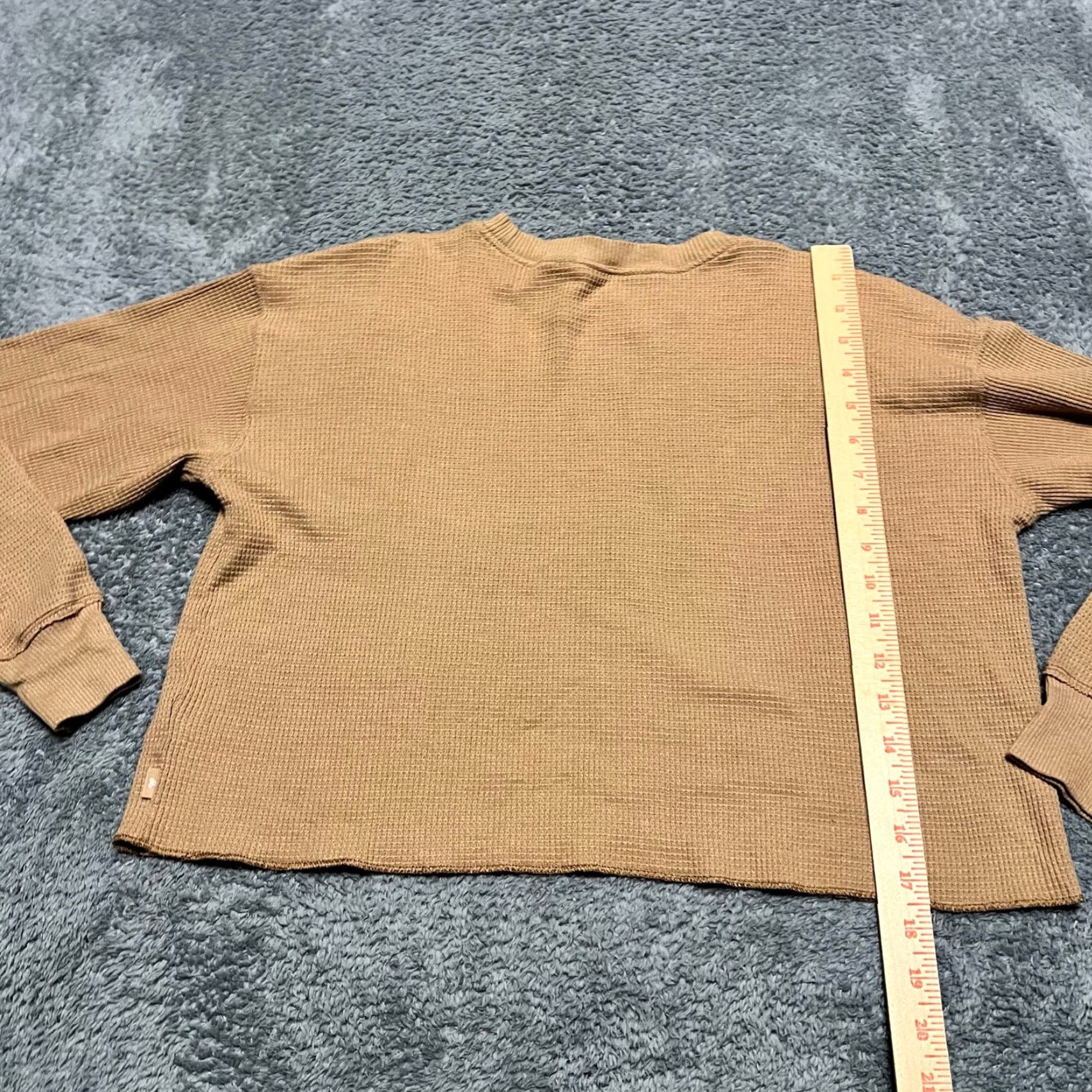 TNA TNA Waffle Knit Top Shirt Womens XS Oversized Cropped Basic Streetwear Brown XS Women Blouse Size XS / US 0-2 / IT 36-38 - 5 Thumbnail