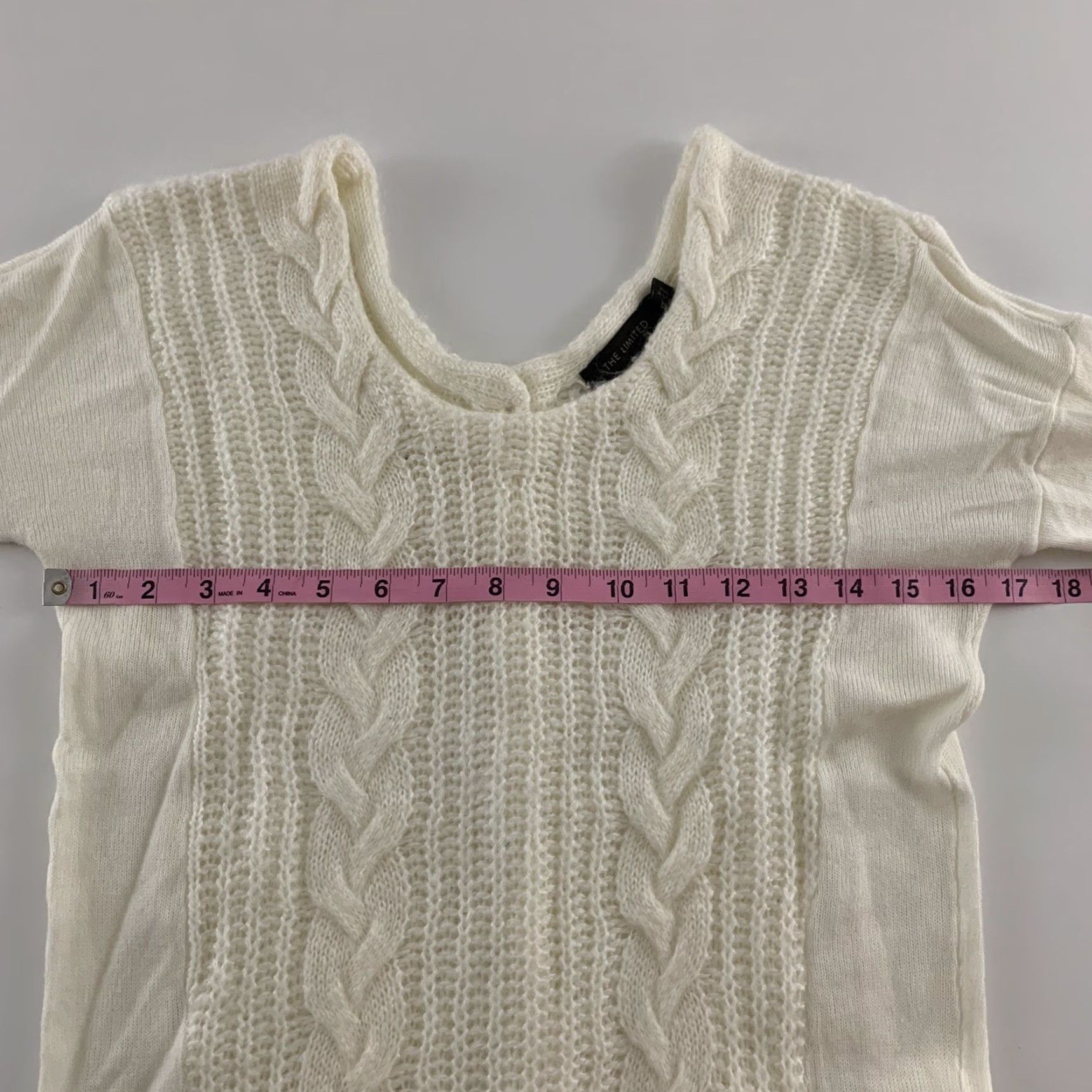 Vintage VINTAGE The Limited Pullover Button Back Chunky Sweater Women's XS Ivory Size XS / US 0-2 / IT 36-38 - 3 Thumbnail