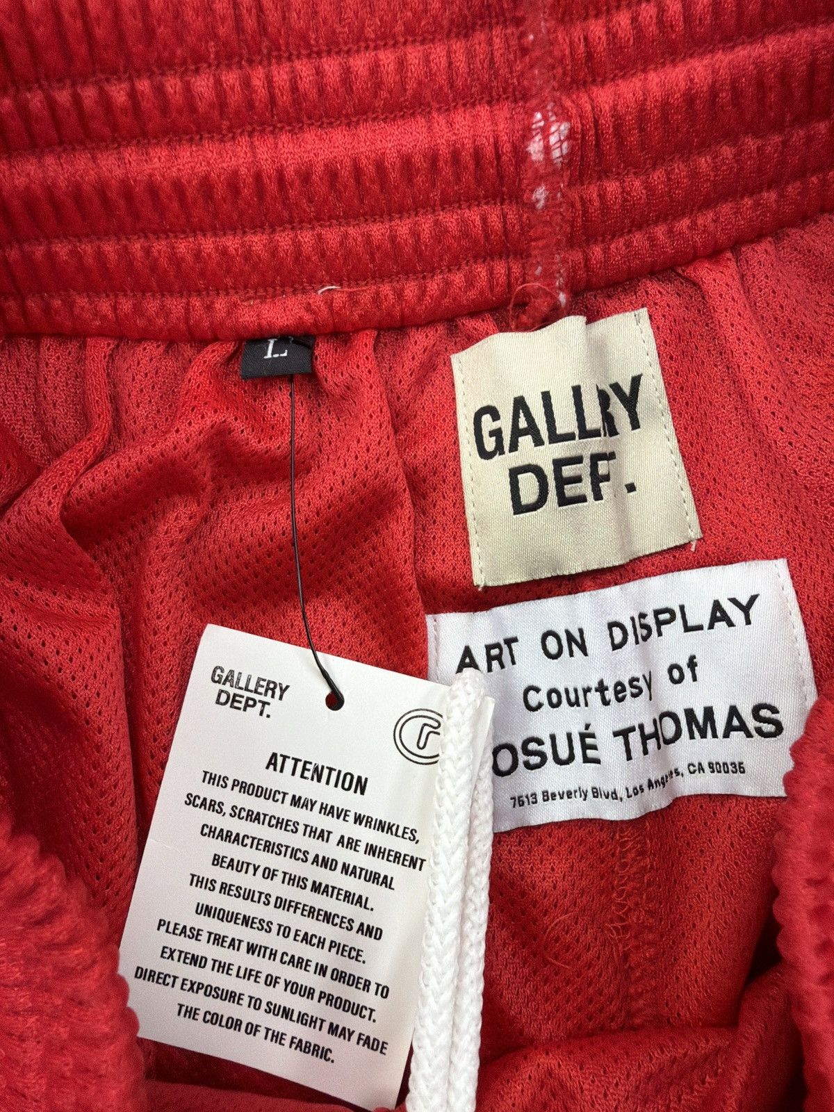 Gallery Dept. Gallery dept logo shorts red black large Size US 34 / EU 50 - 4 Thumbnail