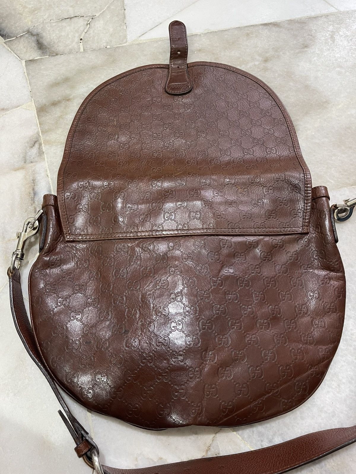 Gucci Vintage Gucci Monogram Leather Shoulder Bag Size ONE SIZE - 5 Thumbnail