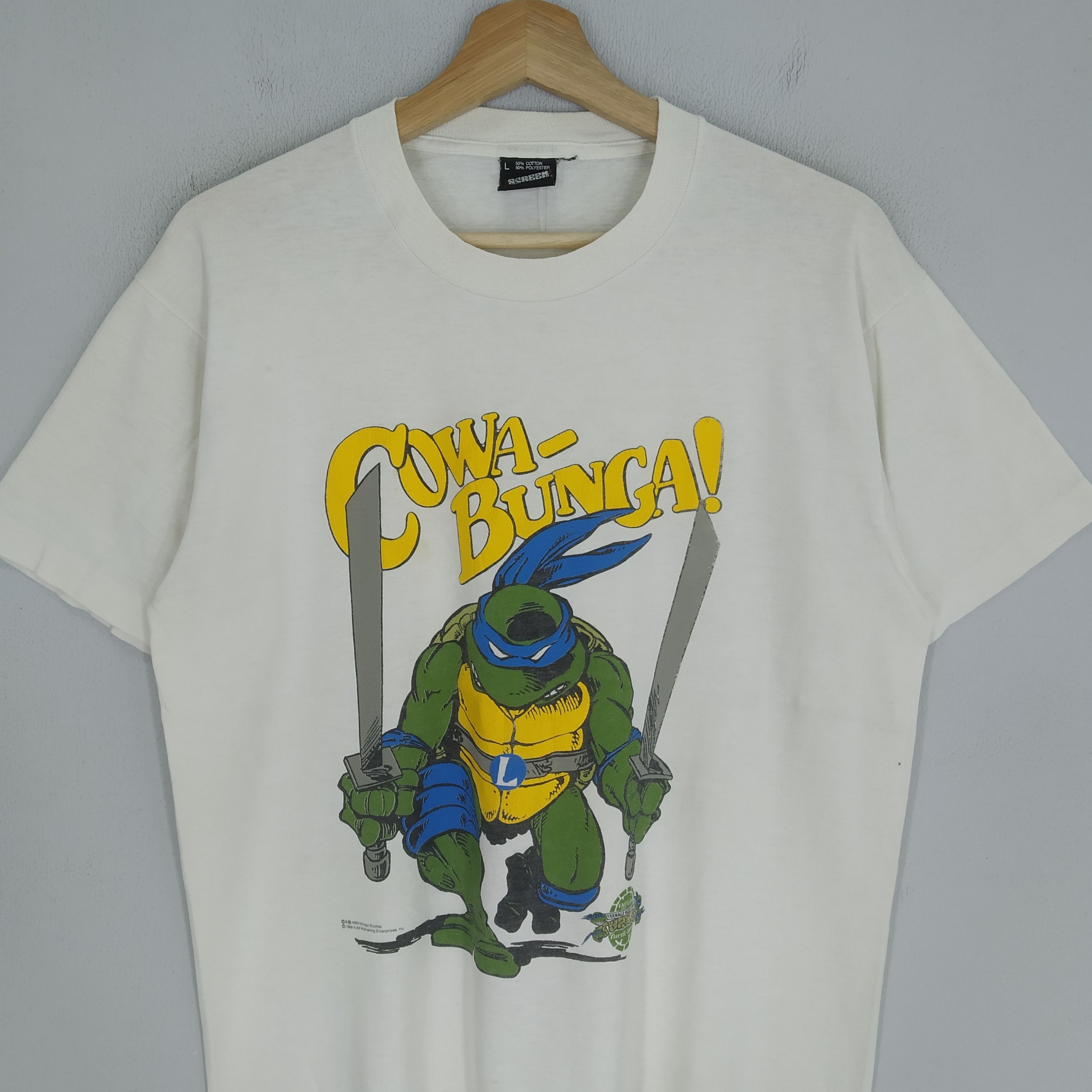 Cartoon Network Vintage 1989 Teenage Mutant Ninja Turtles Animated Movie Size US L / EU 52-54 / 3 - 3 Thumbnail