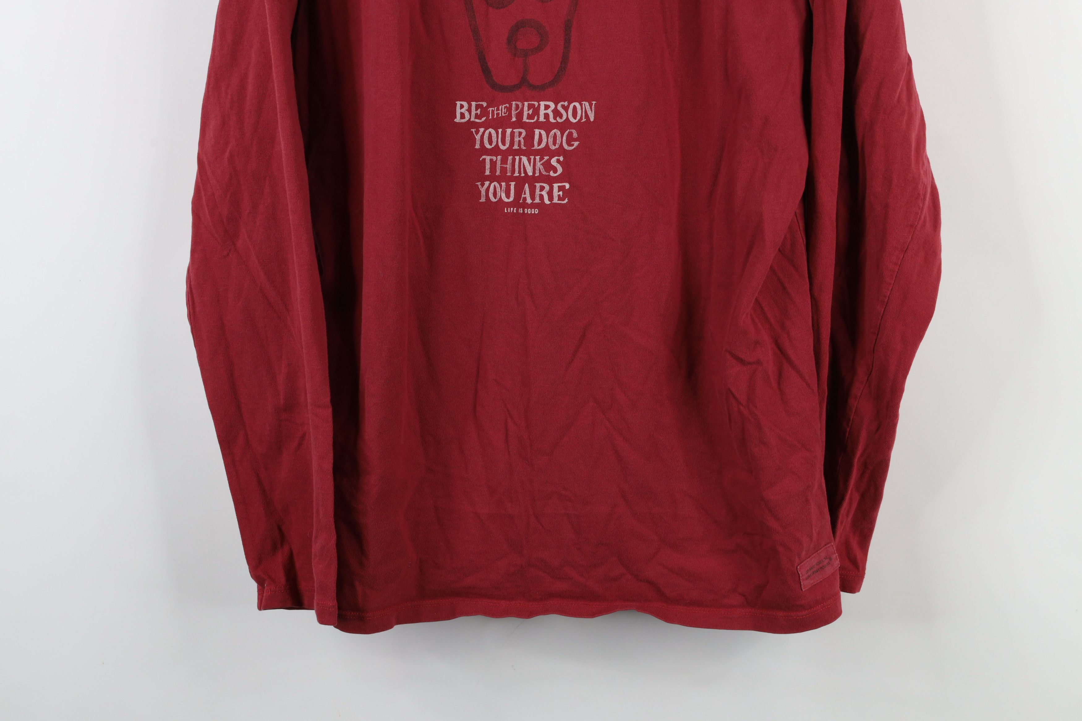 Life is Good × Vintage Life Is Good The Person Your Dog Thinks You Are T-Shirt Red Size US XL / EU 56 / 4 - 3 Thumbnail