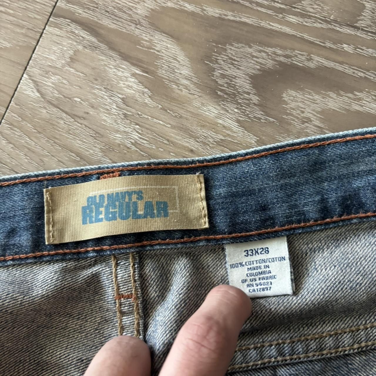 Japanese Brand Crazy Vintage Y2K/2000s Baggy Grunge Dark Wash Skater Denim Jeans! 33x28 Size US 33 - 8 Thumbnail
